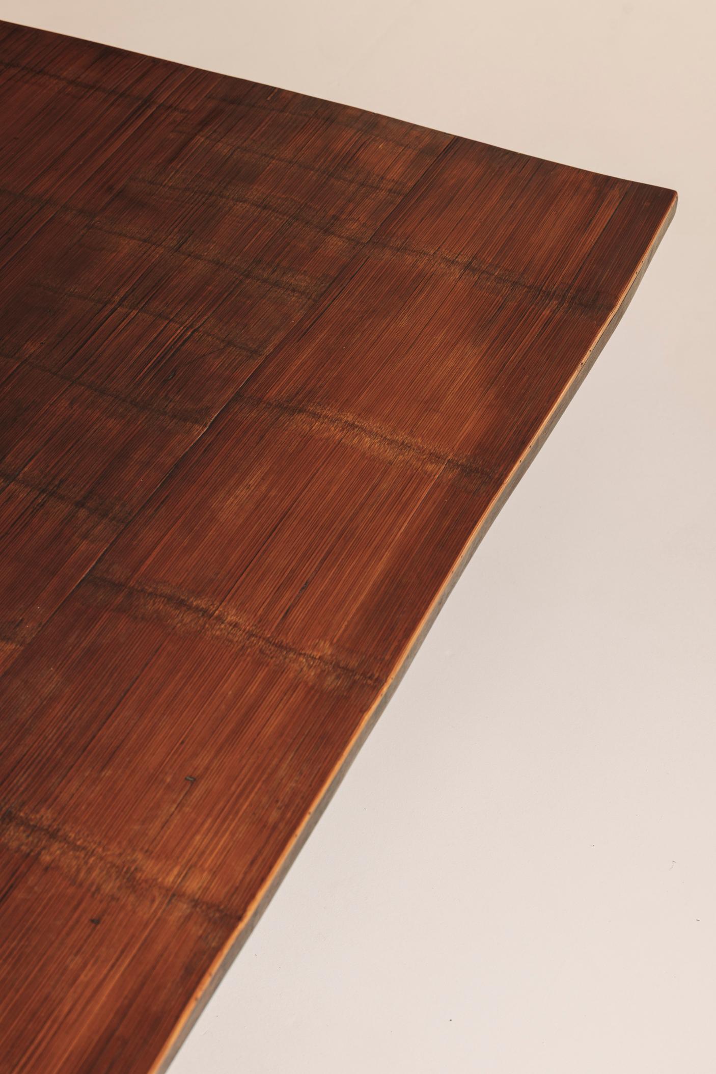 Rare and large version bamboo coffee table by Axel Vervoordt, 1980s. For Sale 2