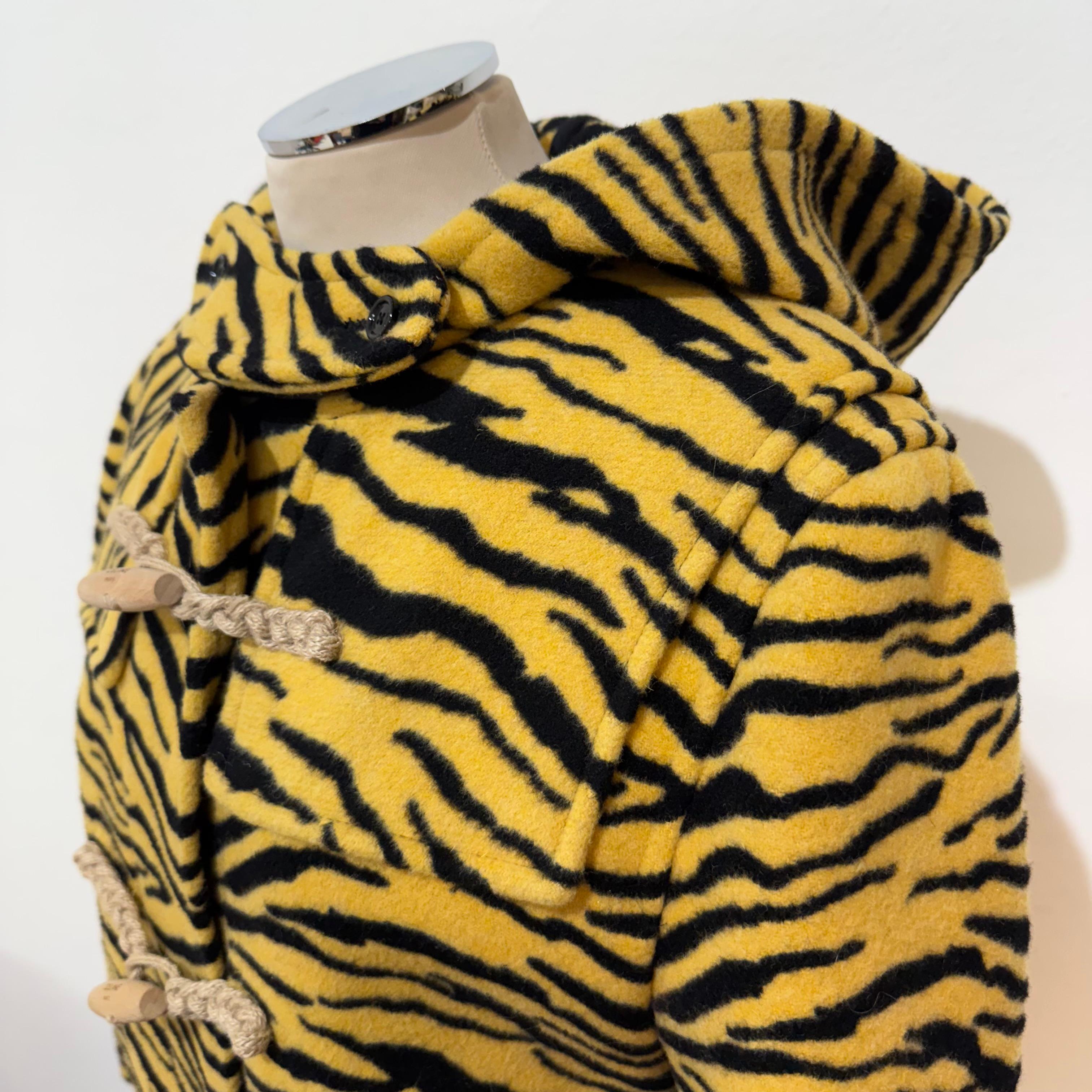 Raro y Limitado Abrigo de Lana Tigre Celine Talla XS / FR 34 en venta 1