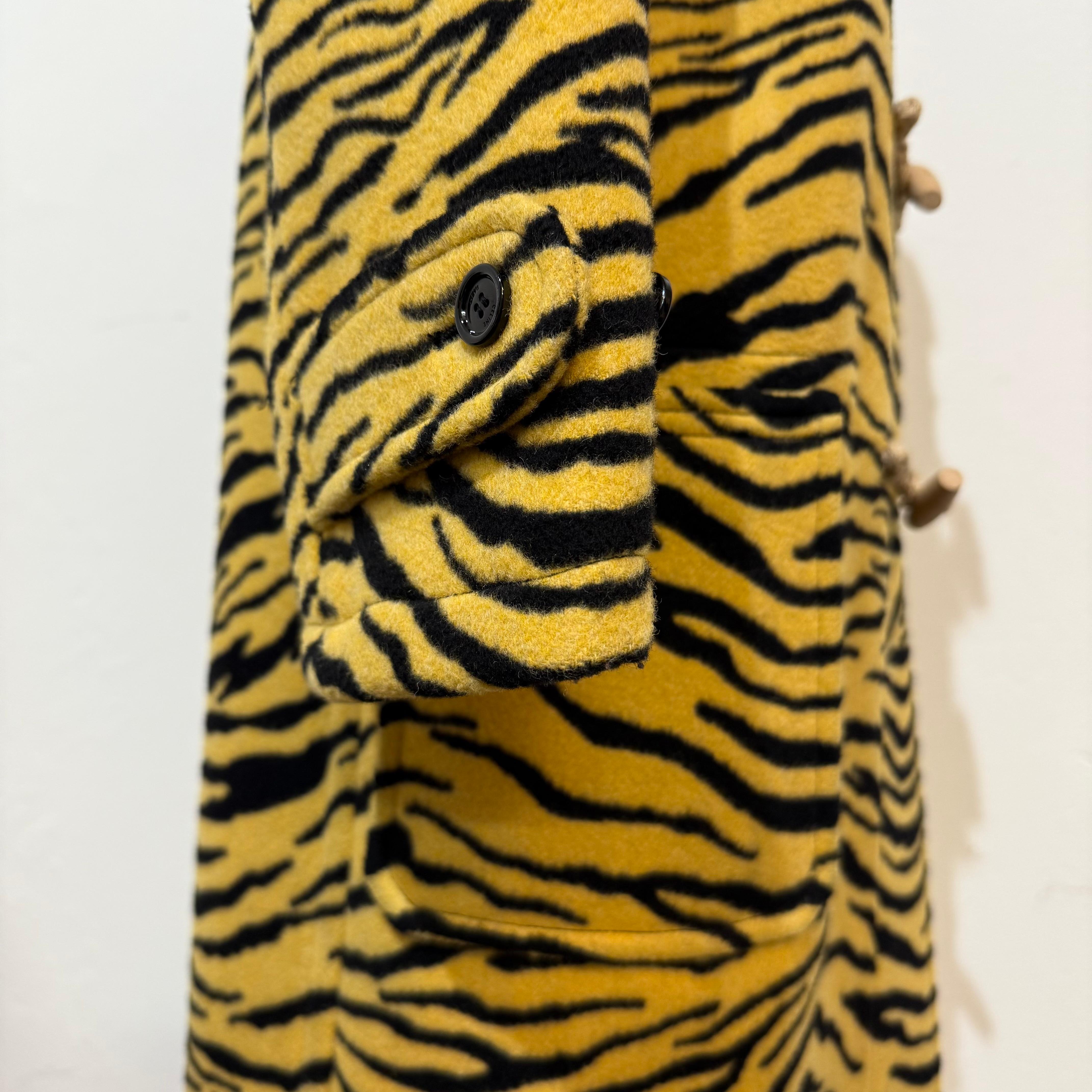 Raro y Limitado Abrigo de Lana Tigre Celine Talla XS / FR 34 en venta 3