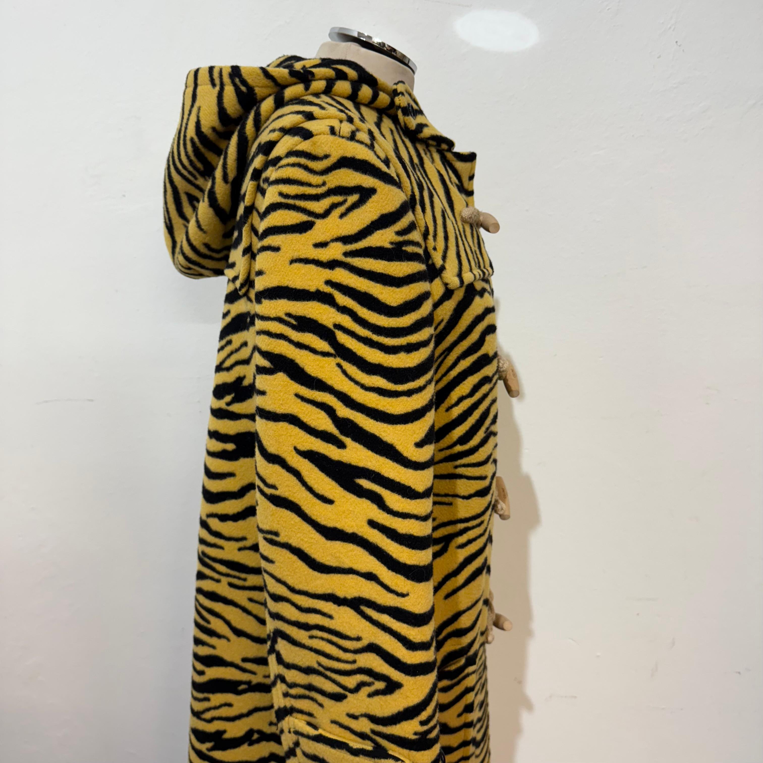 Raro y Limitado Abrigo de Lana Tigre Celine Talla XS / FR 34 en venta 4