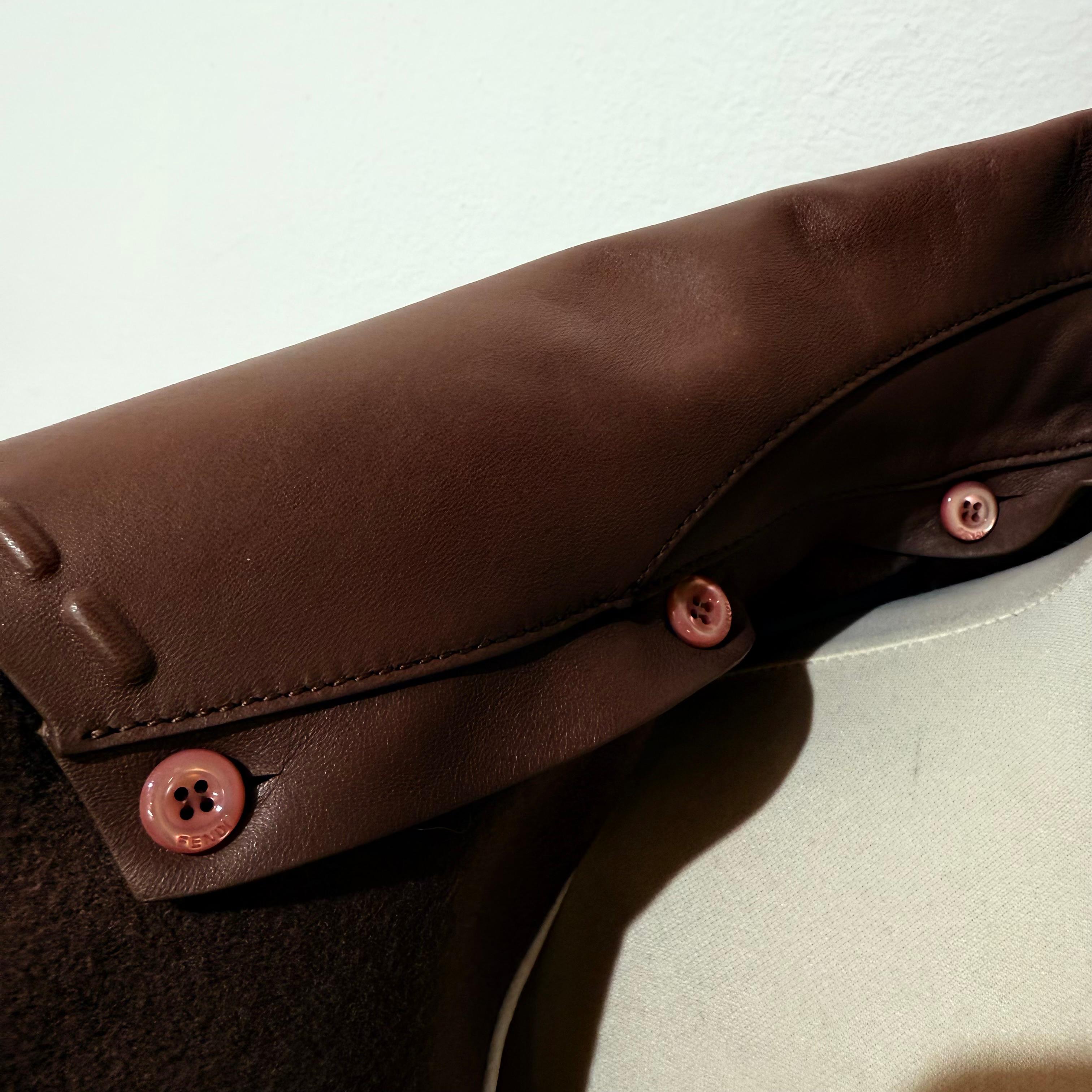 Rara e limitata giacca di lana Fendi Noisette S / IT 40 in vendita 5