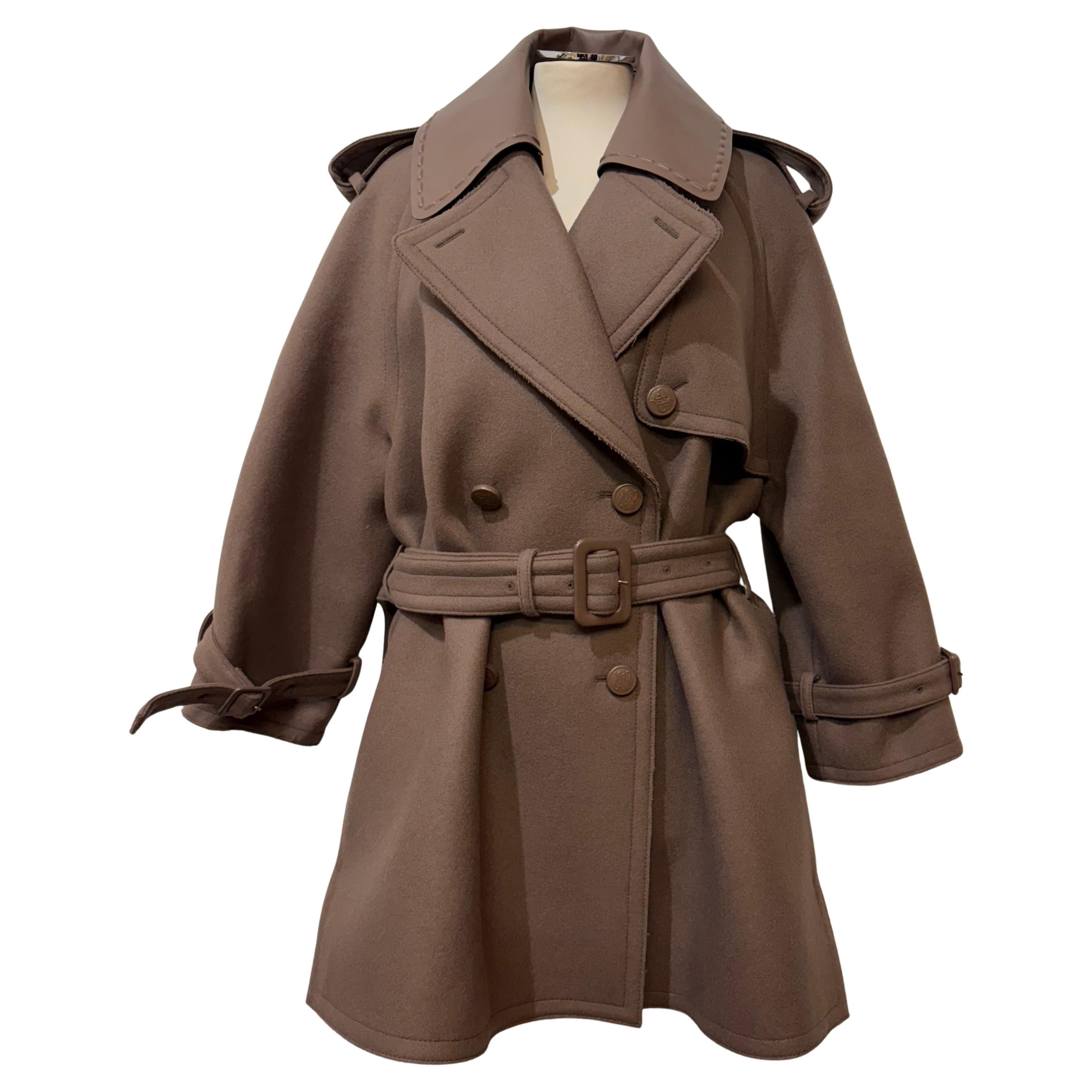 Rara e limitata giacca di lana Fendi Noisette S / IT 40