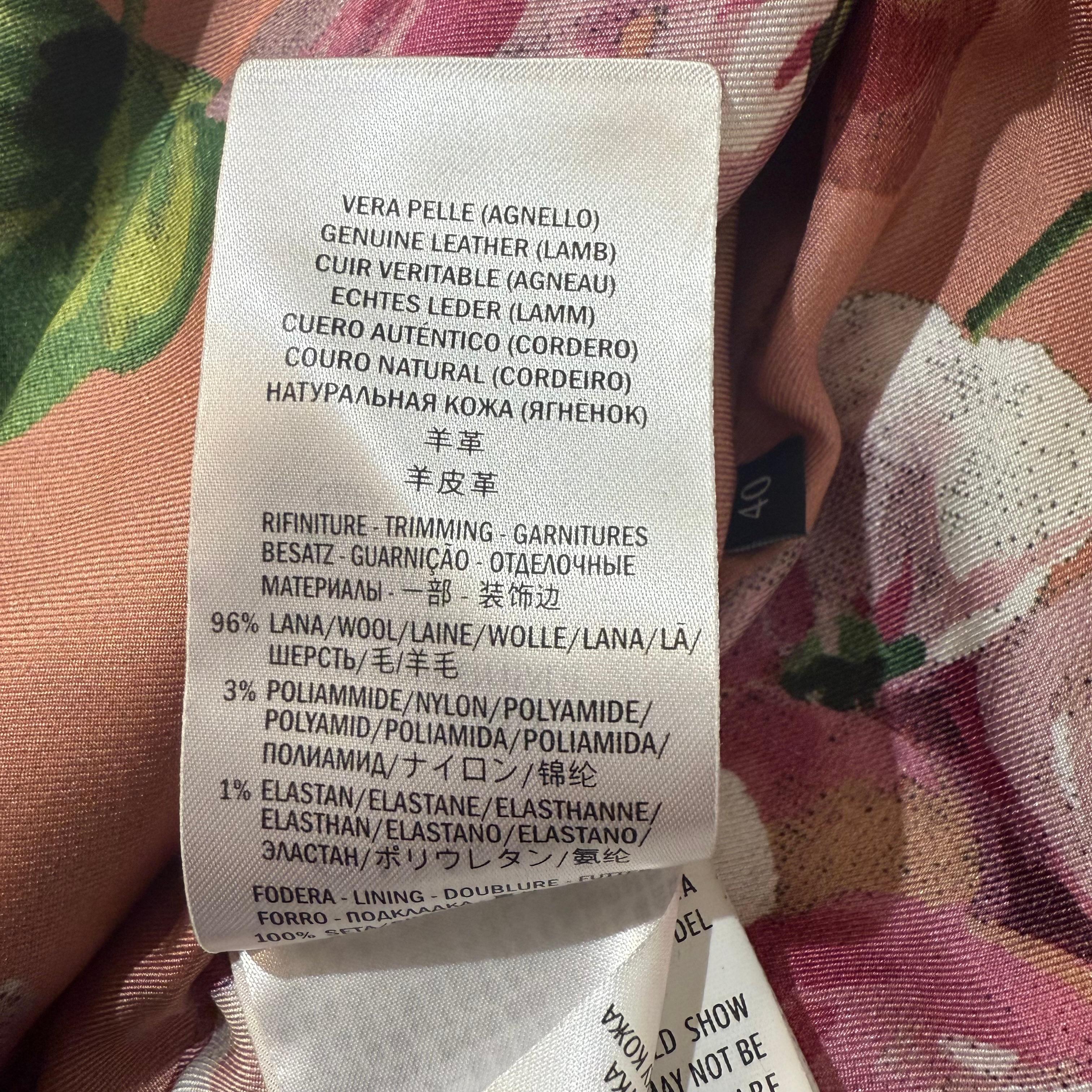 Rara e limitata giacca con zip in agnello argentato Gucci IT 40 in vendita 8