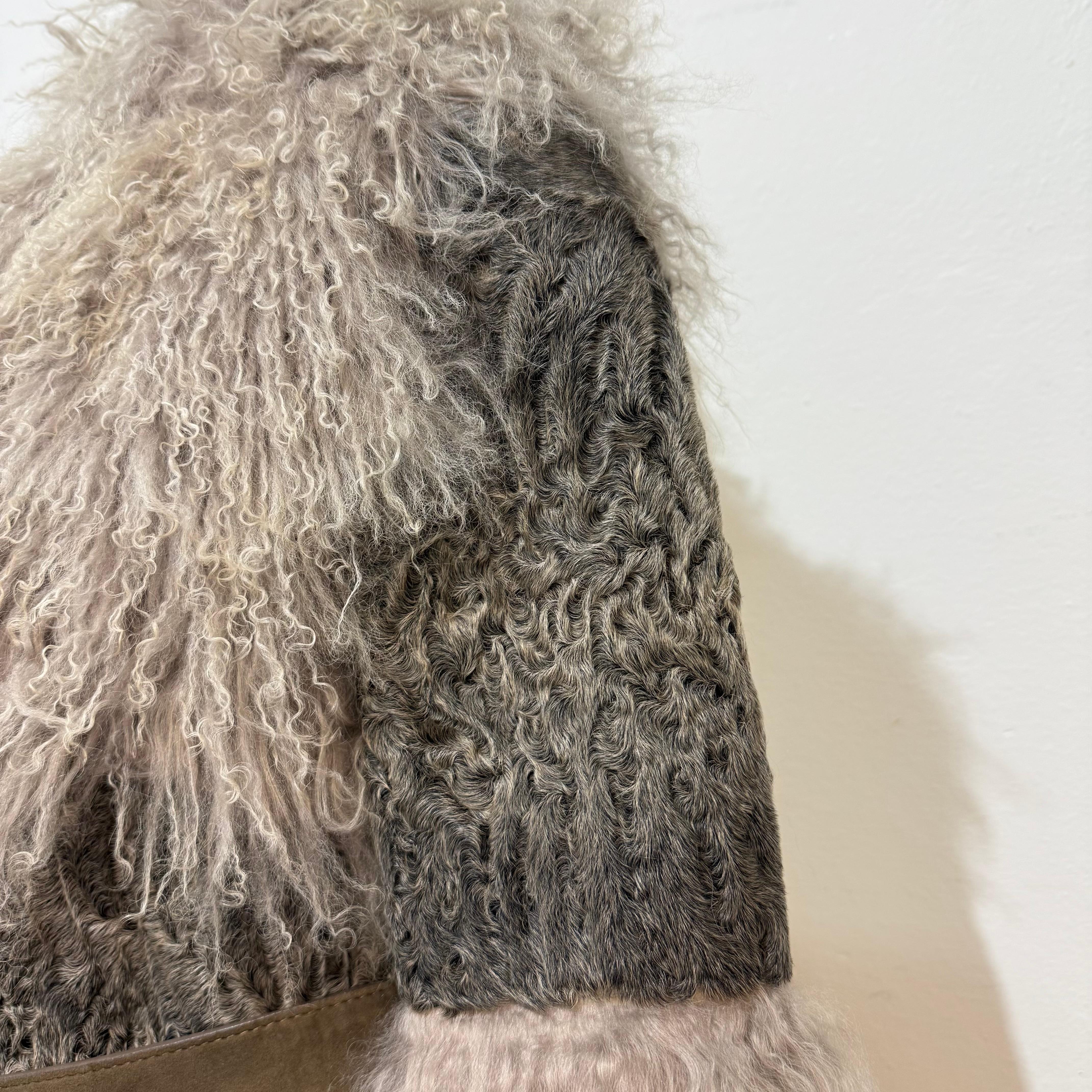 Raro y Limitado Abrigo de Piel de Cordero Tibetano de Gucci Talla XS / IT 38 en venta 1