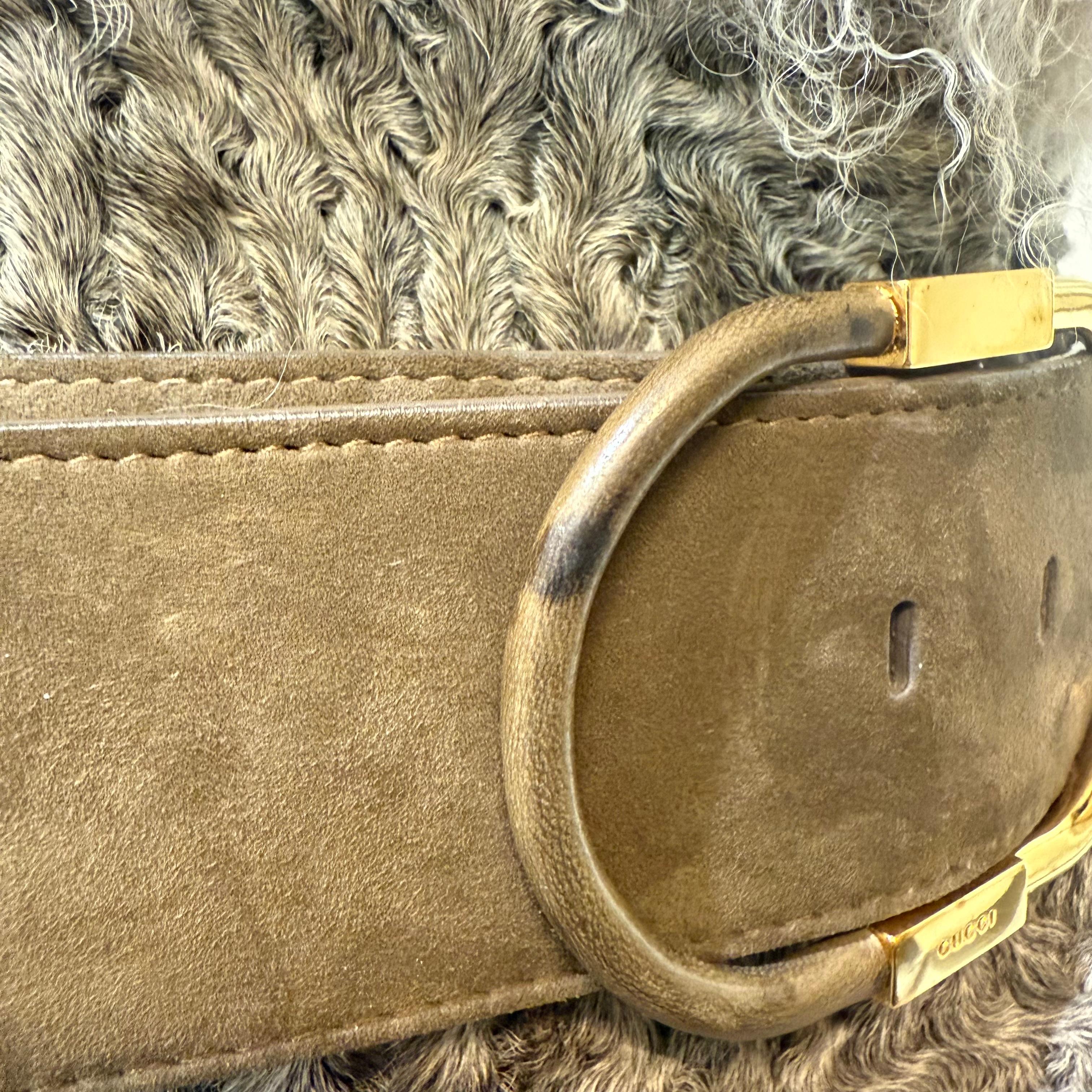 Raro y Limitado Abrigo de Piel de Cordero Tibetano de Gucci Talla XS / IT 38 en venta 4