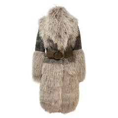 Raro e limitato cappotto di pelliccia d'agnello tibetana Gucci taglia XS / IT 38