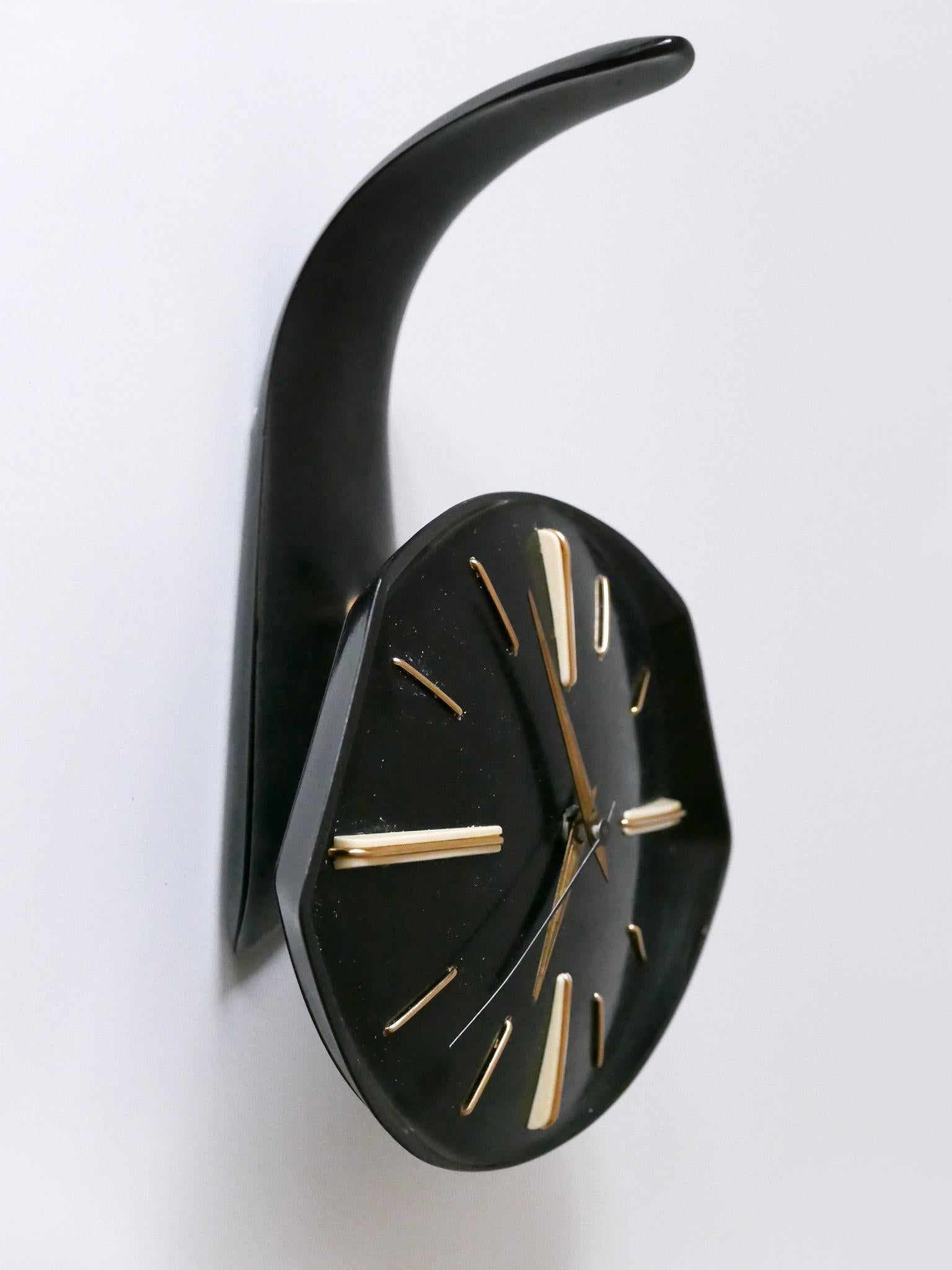 Rare and Lovely Mid-Century Modern Bakelite Table or Wall Clock by PRIM 1950s For Sale 4