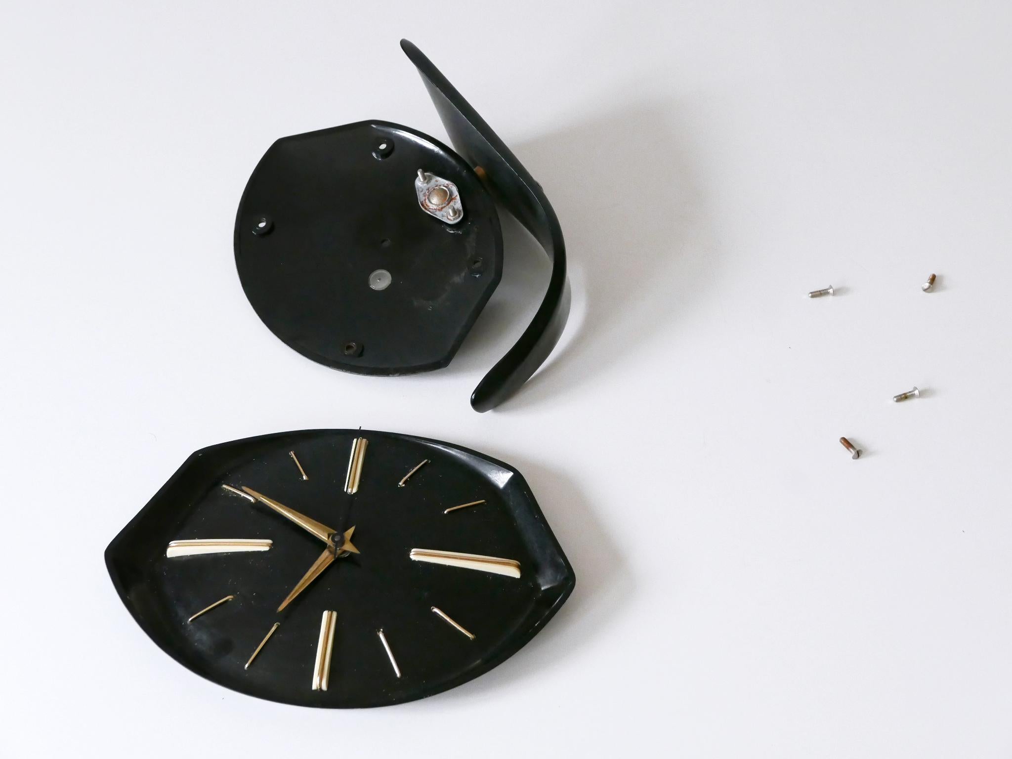 Rare and Lovely Mid-Century Modern Bakelite Table or Wall Clock by PRIM 1950s For Sale 11