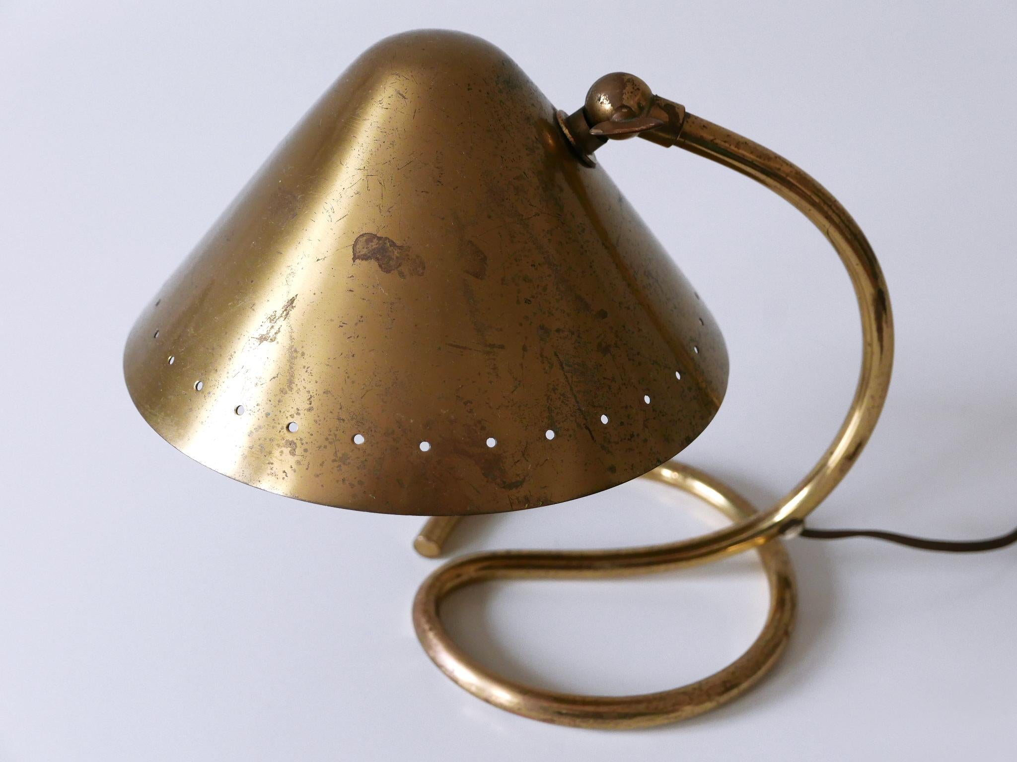 Rare and Lovely Mid-Century Modern Brass Table Lamp or Wall Light Sweden 1950s For Sale 5