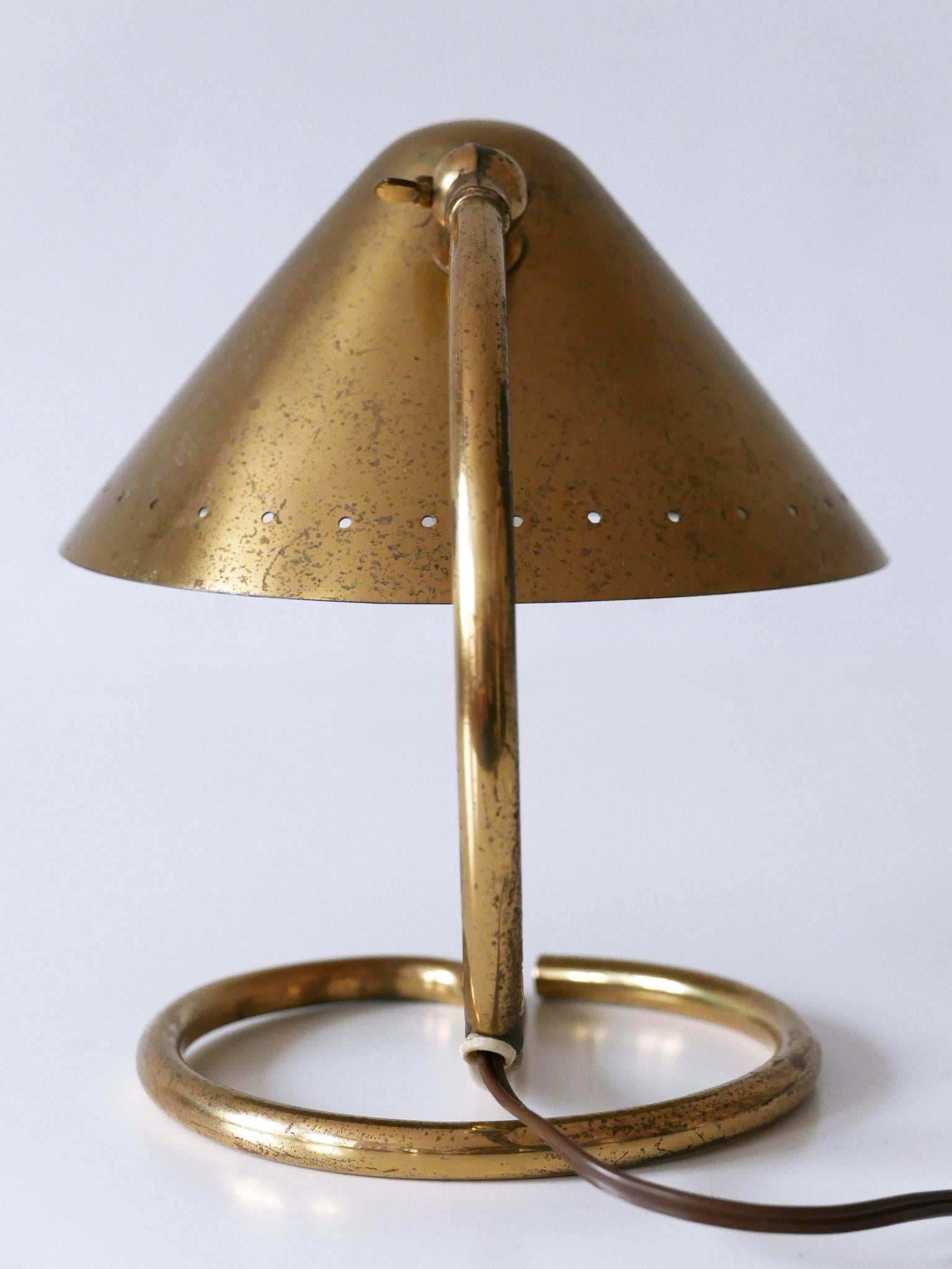 Rare and Lovely Mid-Century Modern Brass Table Lamp or Wall Light Sweden 1950s For Sale 11