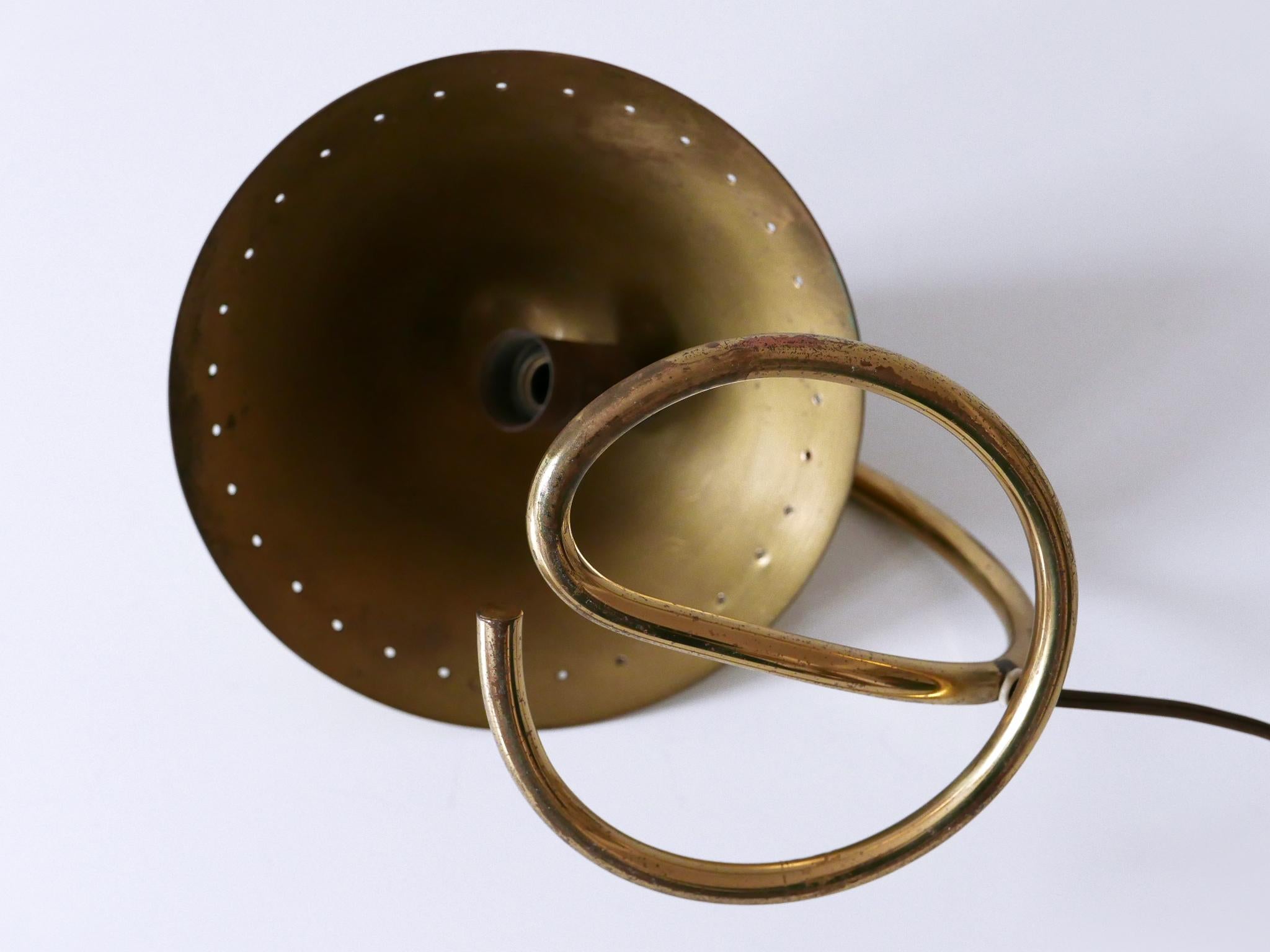 Rare and Lovely Mid-Century Modern Brass Table Lamp or Wall Light Sweden 1950s For Sale 15