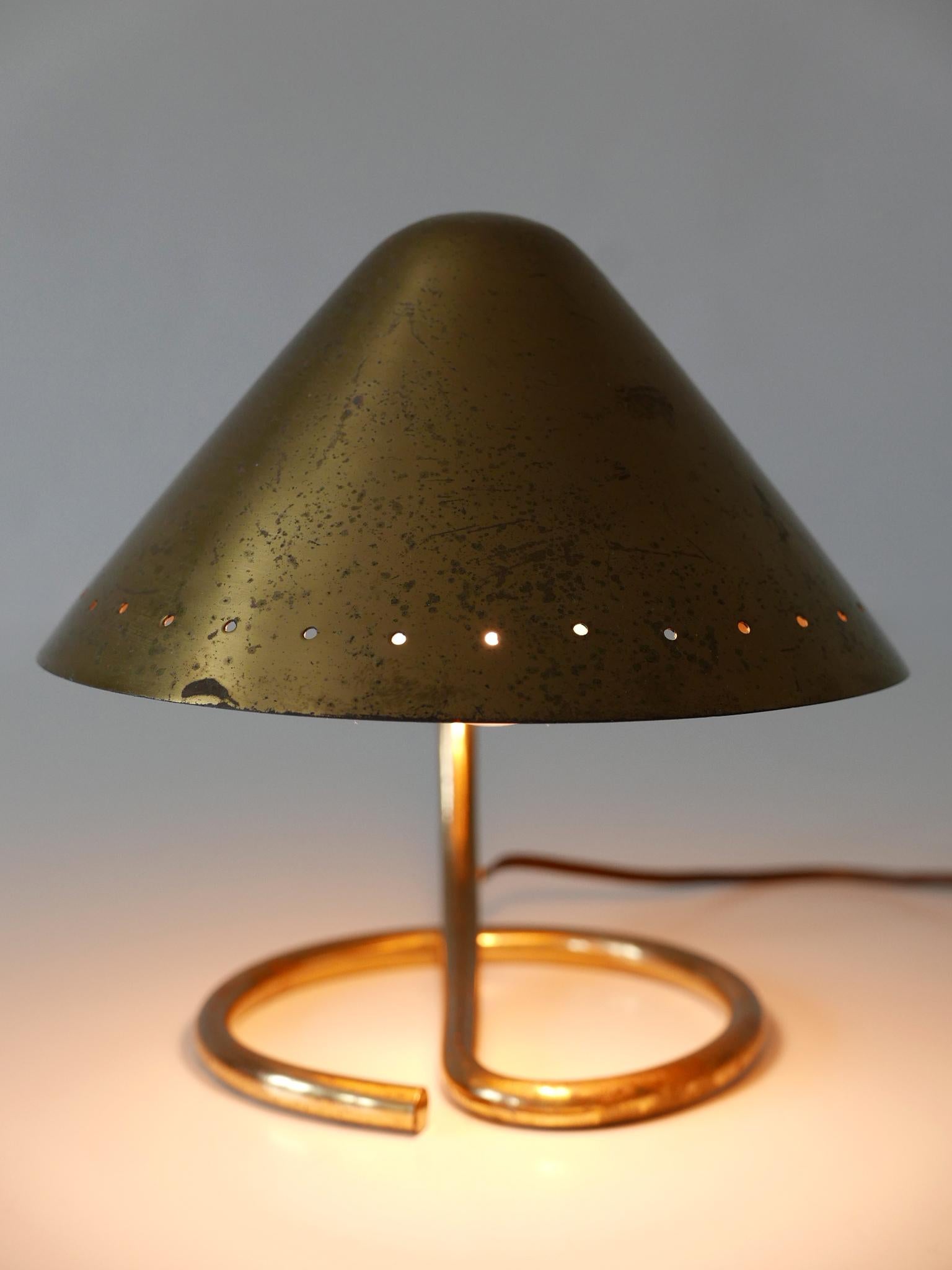 Rare and Lovely Mid-Century Modern Brass Table Lamp or Wall Light Sweden 1950s For Sale 1