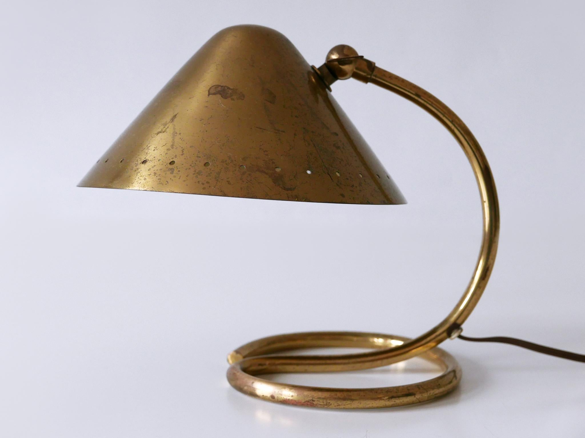 Rare and Lovely Mid-Century Modern Brass Table Lamp or Wall Light Sweden 1950s For Sale 2