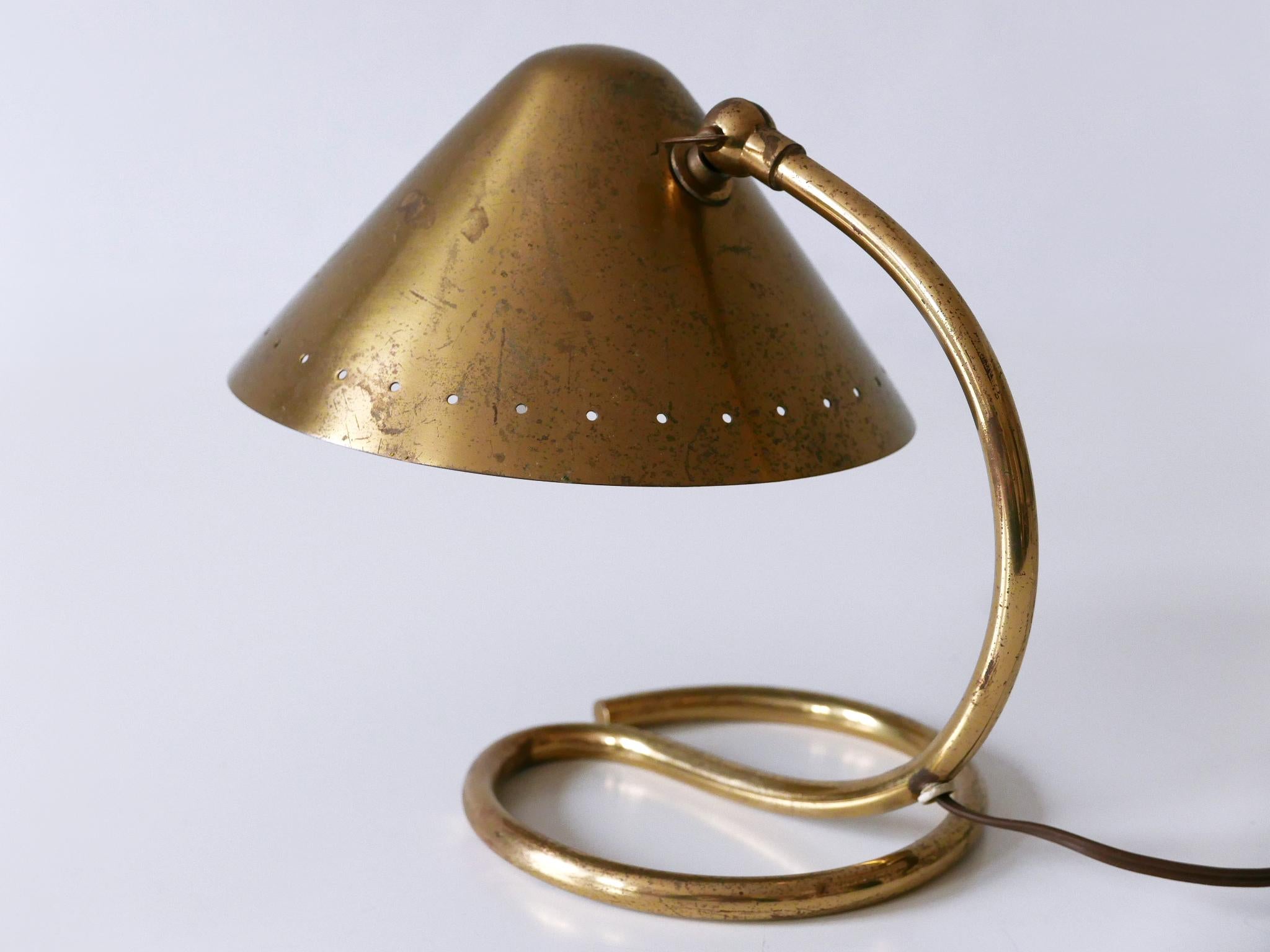 Rare and Lovely Mid-Century Modern Brass Table Lamp or Wall Light Sweden 1950s For Sale 3