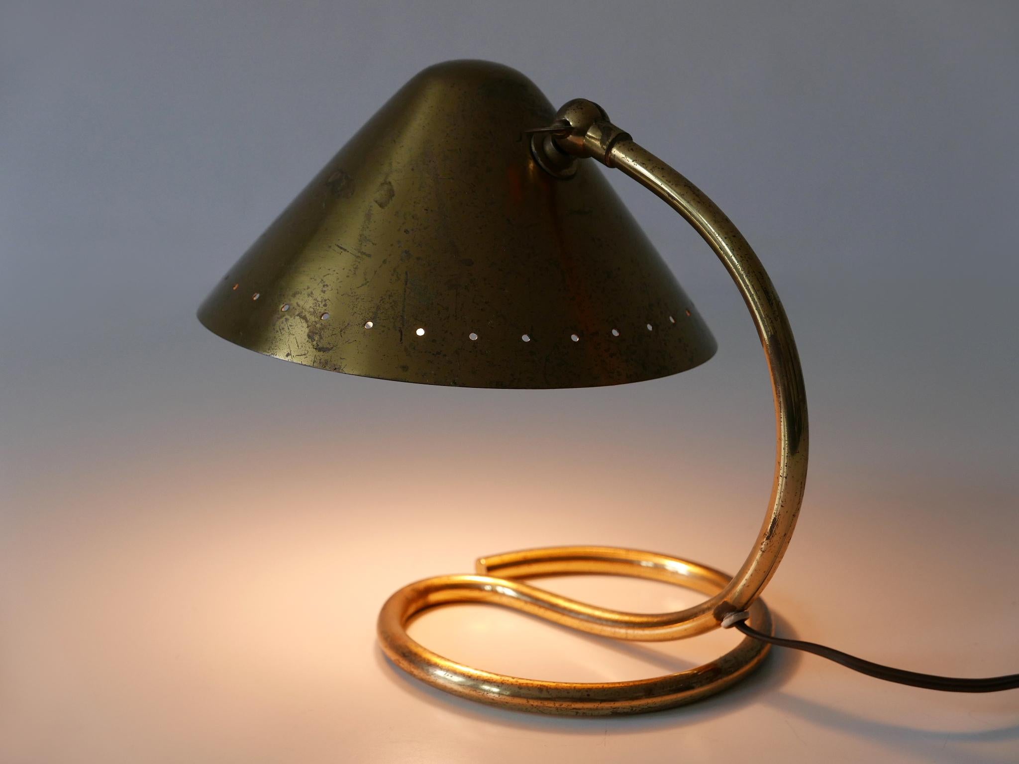 Rare and Lovely Mid-Century Modern Brass Table Lamp or Wall Light Sweden 1950s For Sale 4