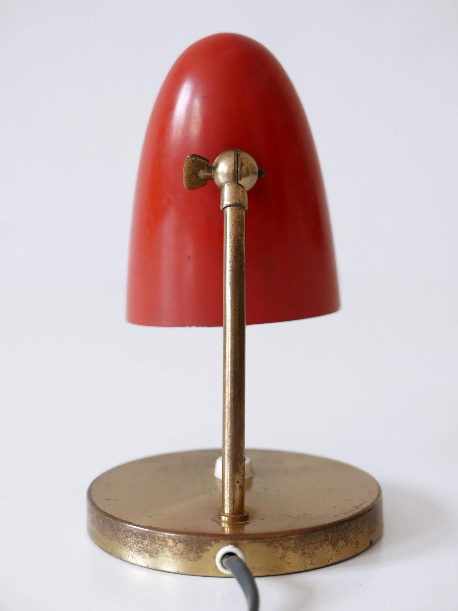 Metallo Rara e graziosa lampada da tavolo moderna di metà secolo, Germania, anni '50 in vendita