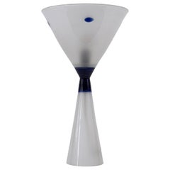 Seltene und wunderschöne Vintage-Tischlampe aus Kunstglas von Vera Walther, Deutschland, 1980er Jahre