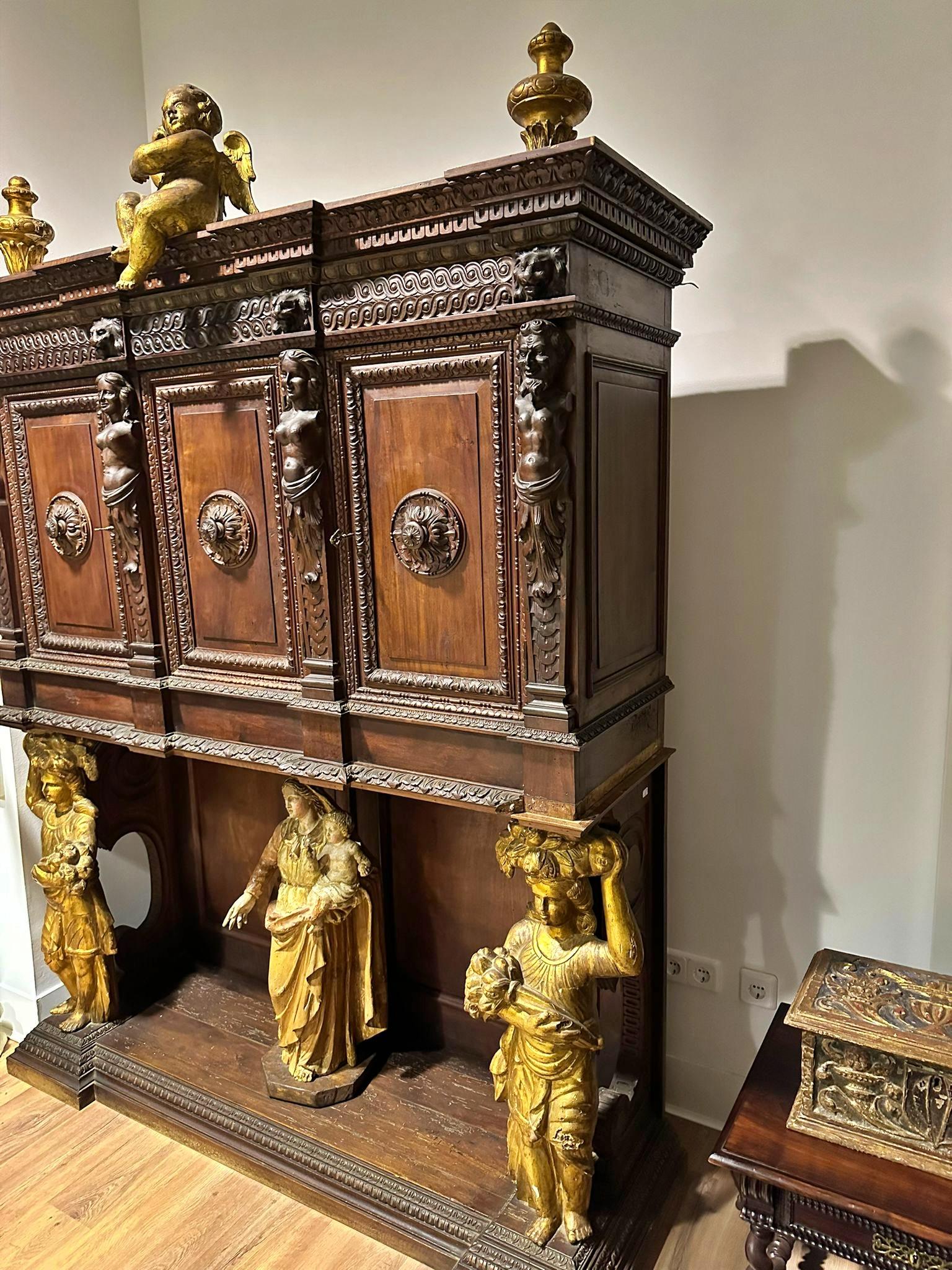 Rare and Magnificent 19th Century SICILIAN Double Body Cabinet with VIDEO For Sale 6