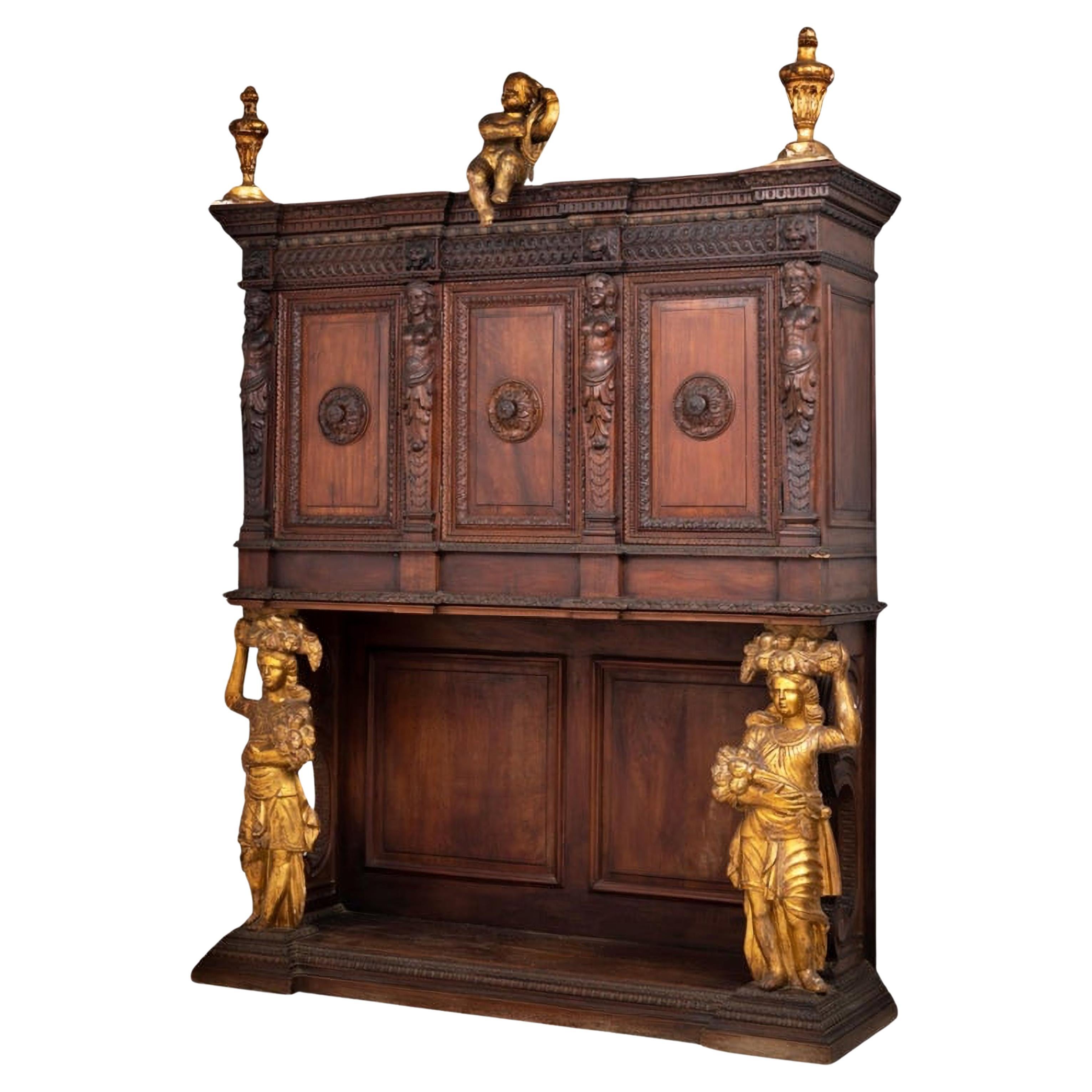 Rare and Magnificent 19th Century SICILIAN Double Body Cabinet with VIDEO For Sale