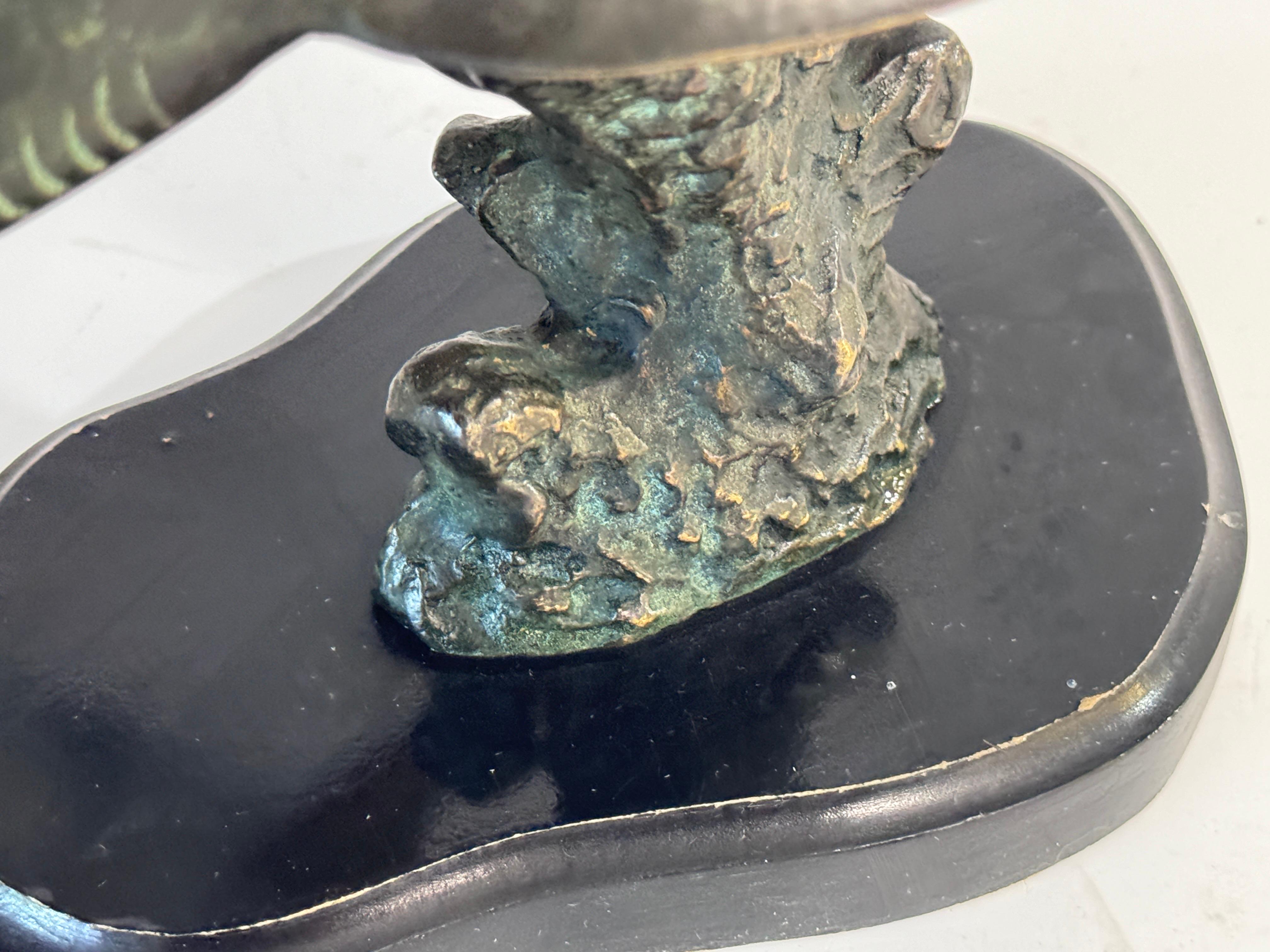 Rare and Magnificent Brutalist Bronze Shark Sculpture, 1970s, France 1