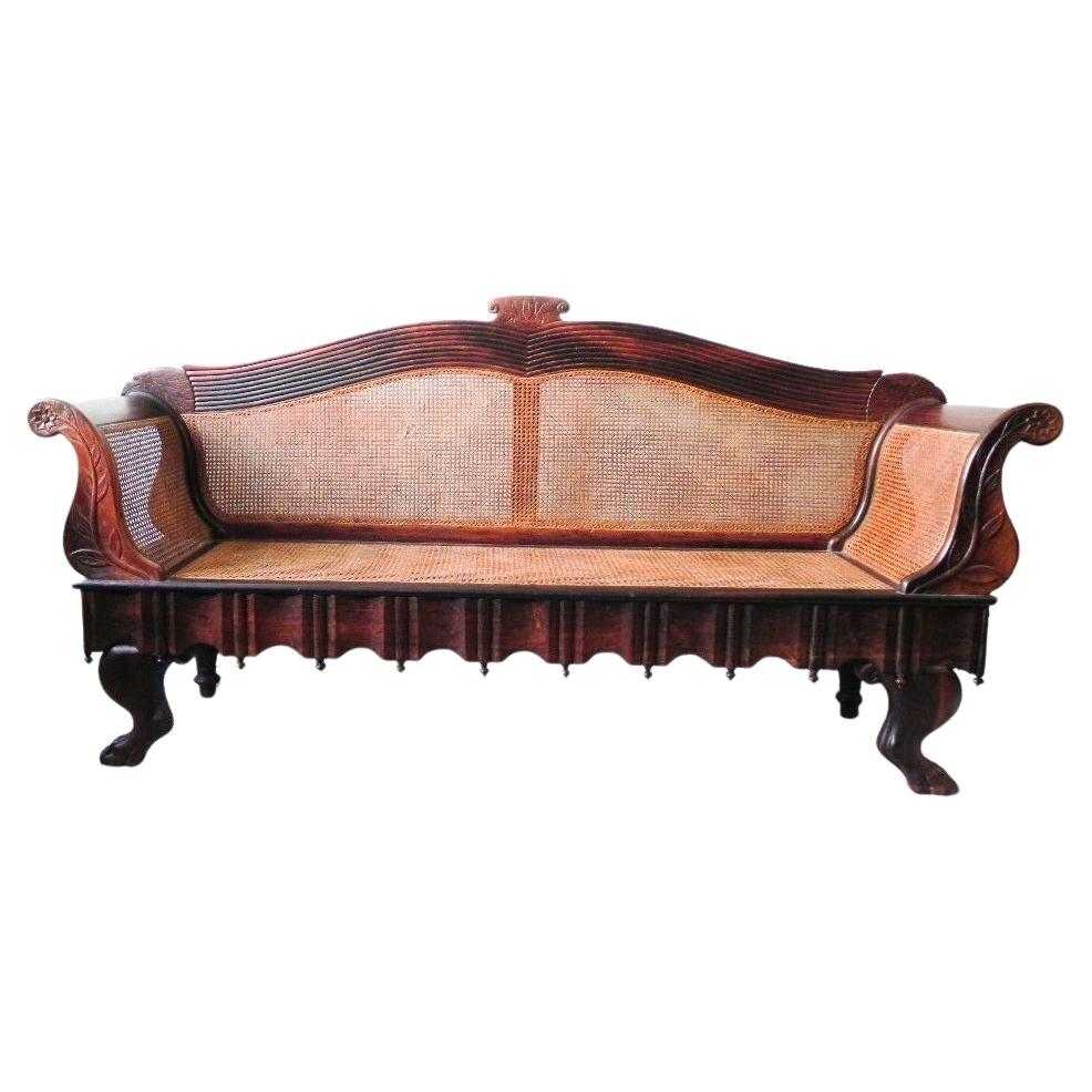 Rare and Magnificent Mid 19th Century Brazilian Empire Grand Settee For Sale