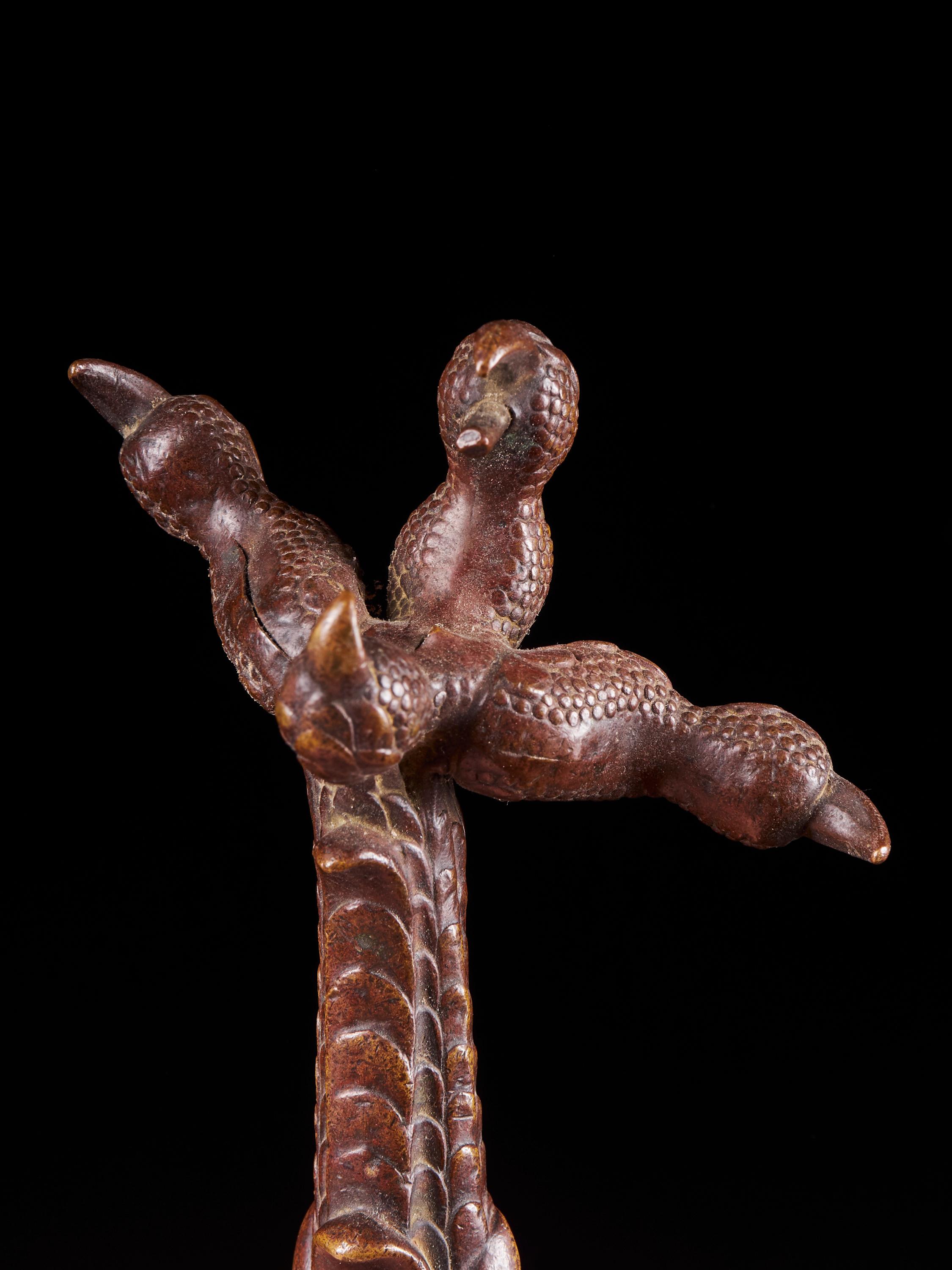 Rare and Majestic Eagle Claw Antique Made of Copper Alloy For Sale 1