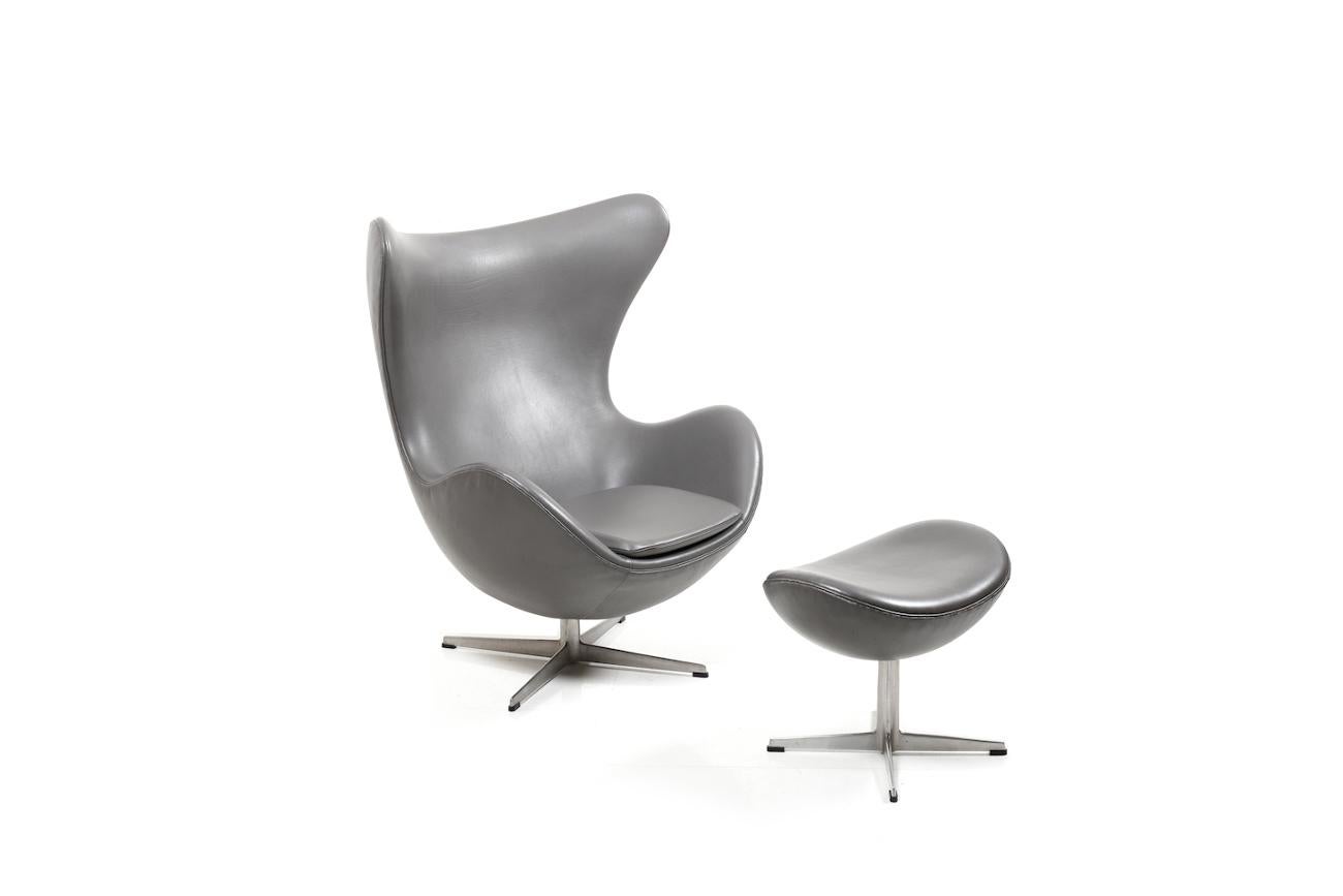 Chaise longue/fauteuil œuf d'Arne Jacobsen, rare et ancienne édition Bon état - En vente à Handewitt, DE