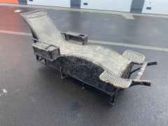 Fauteuil de salon en rotin rare et original, priode Napolon III