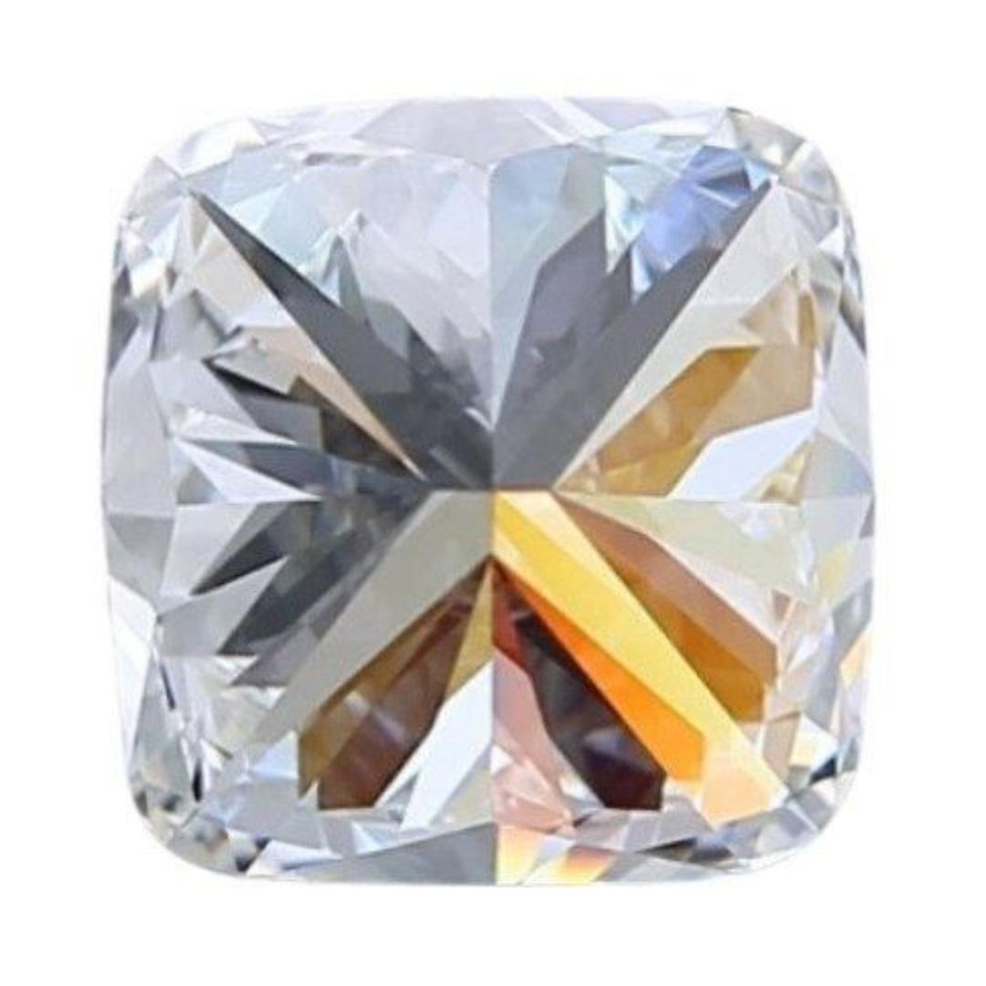 Seltener und unberührter 3,51ct Ideal Cut Square Cushion Brilliant Diamant - IGI  im Angebot 1