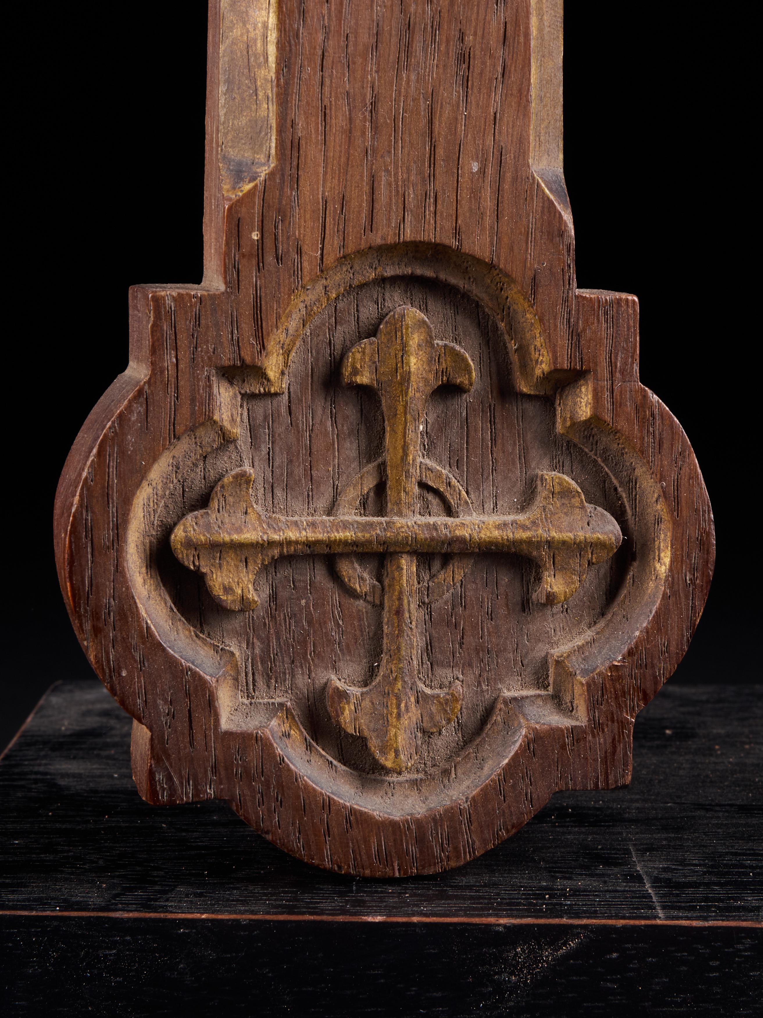 Rare and Remarkable Corpus Christi on a Decorated Wooden Cross 1