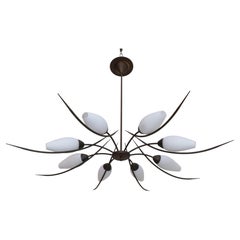 Rare and Sexy 1950's French chandelier ( with matching sconces )