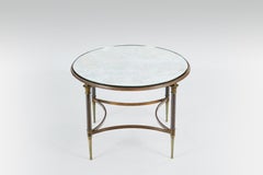 Rare and Signed Jansen 1950s Gilded Bronze and Brass Occasional Table