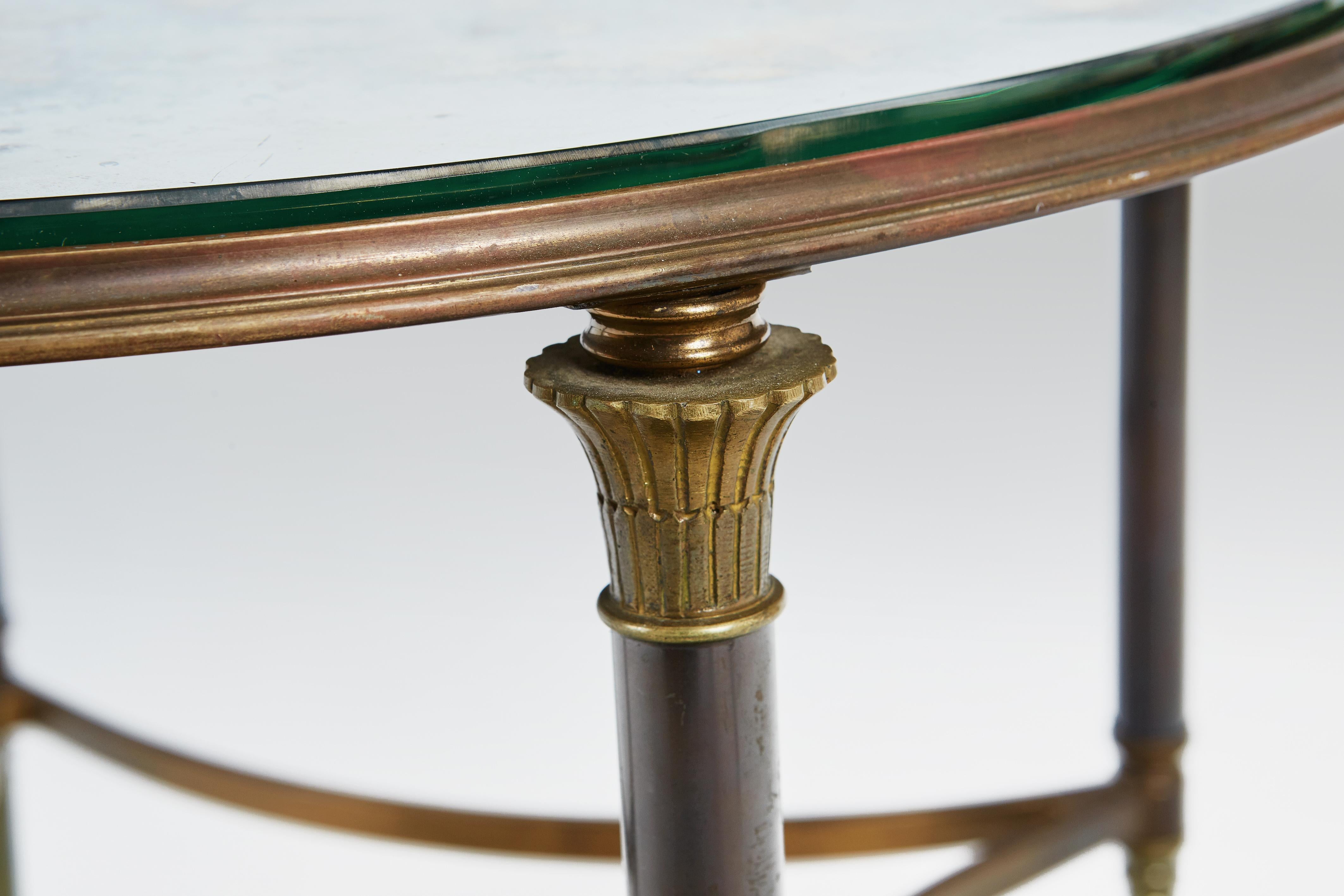Rare and Signed Jansen 1950s Gilded Bronze and Brass Occasional Table In Good Condition For Sale In Dublin, IE