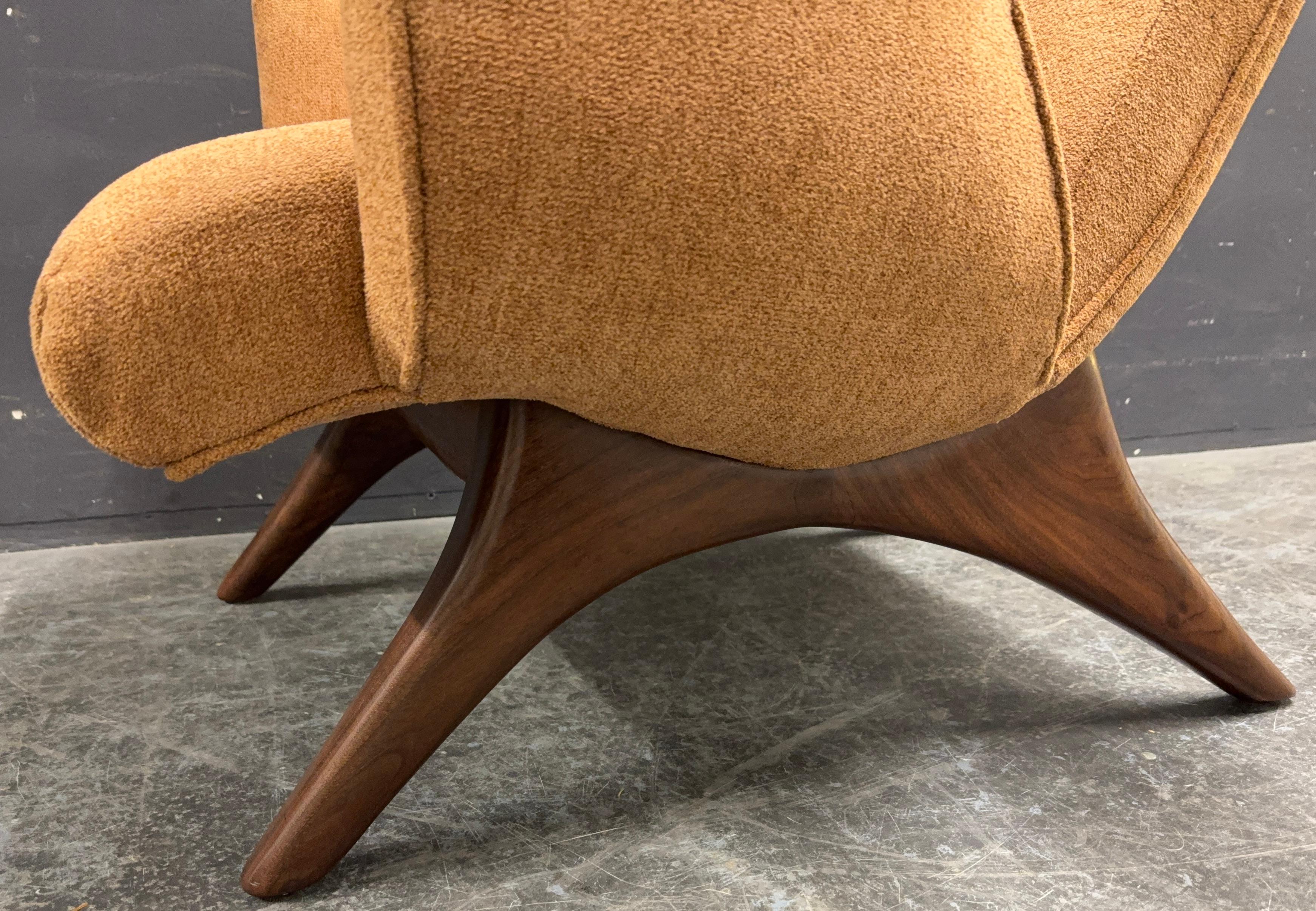 Rare and signed Ondine lounge chair by vladimir kagan 3