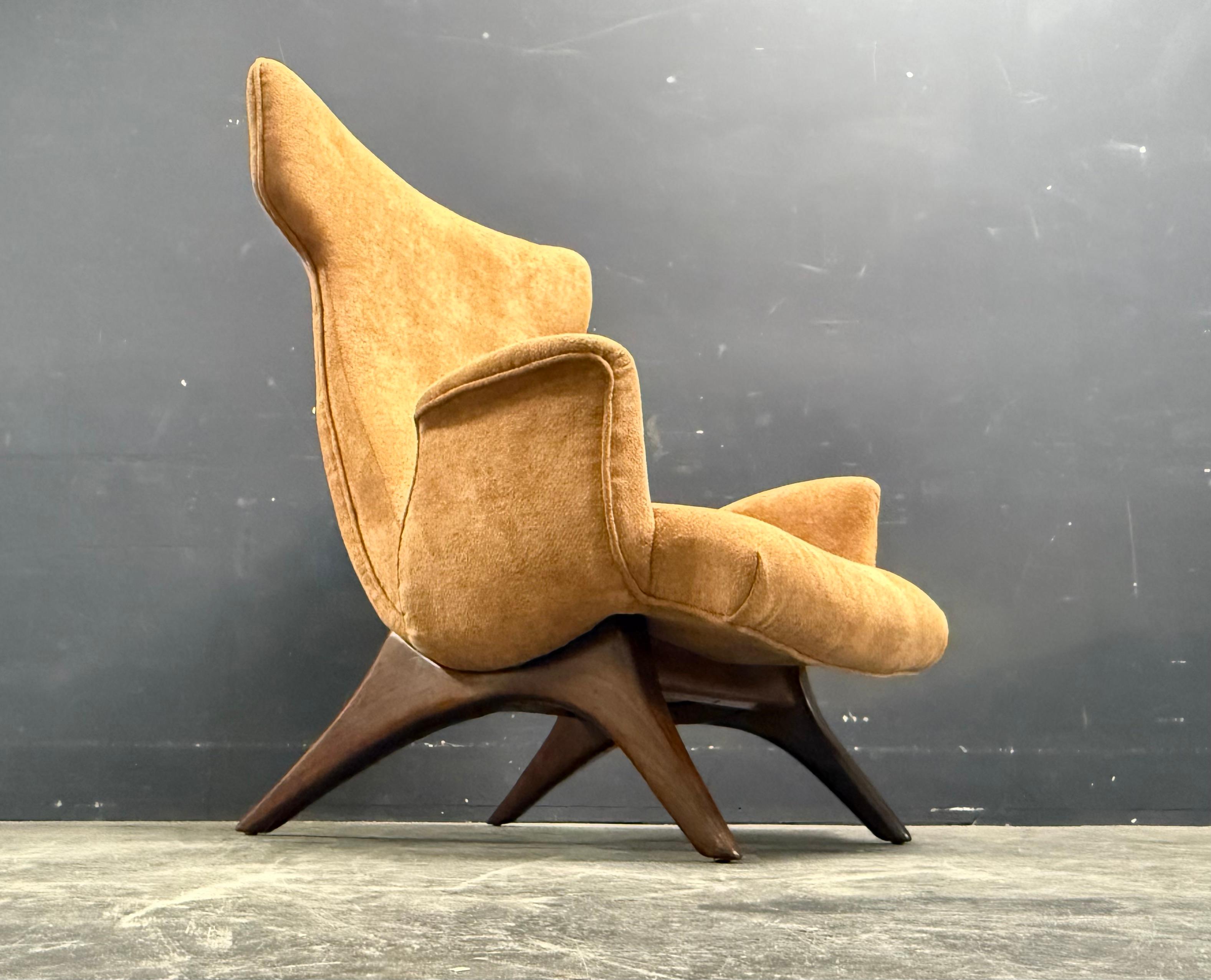 Rare and signed Ondine lounge chair by vladimir kagan 7