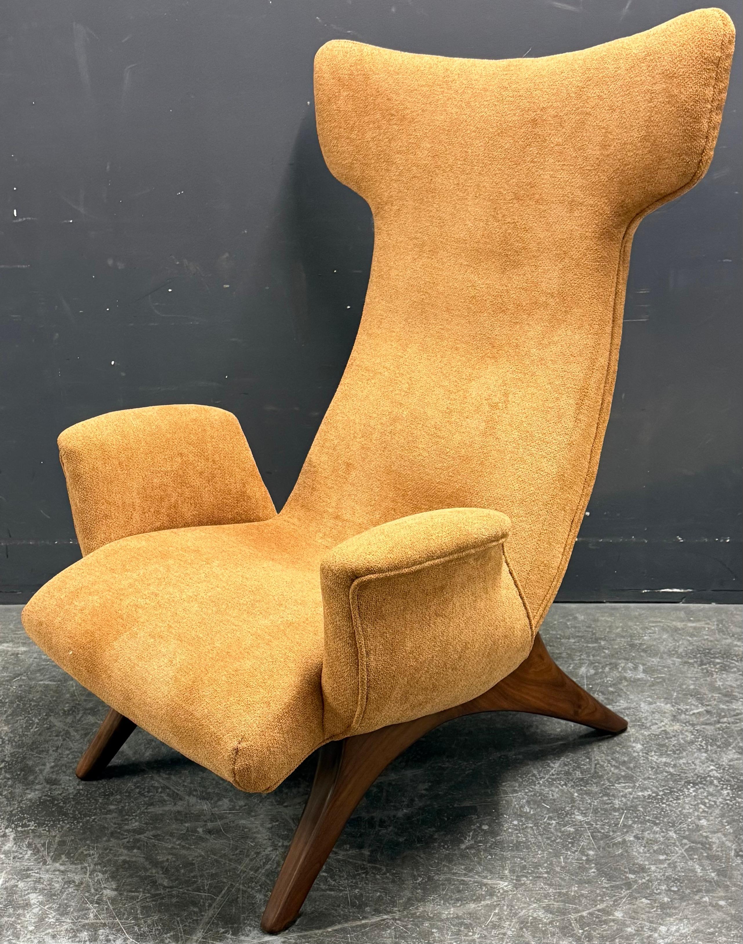 Mid-Century Modern Rare and signed Ondine lounge chair by vladimir kagan