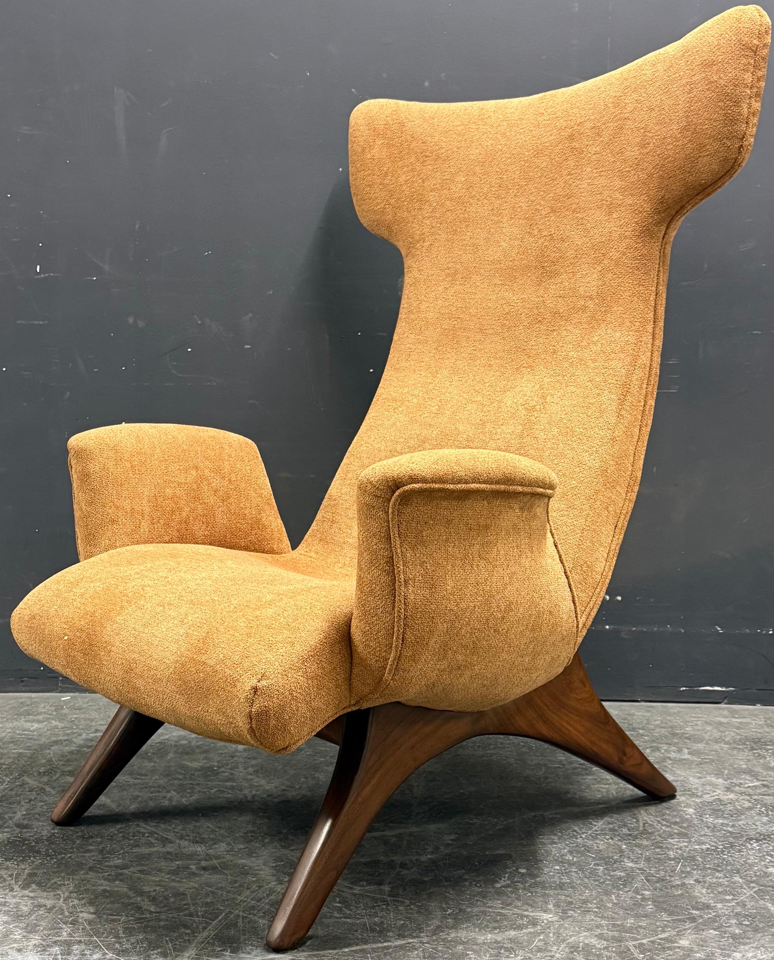 American Rare and signed Ondine lounge chair by vladimir kagan