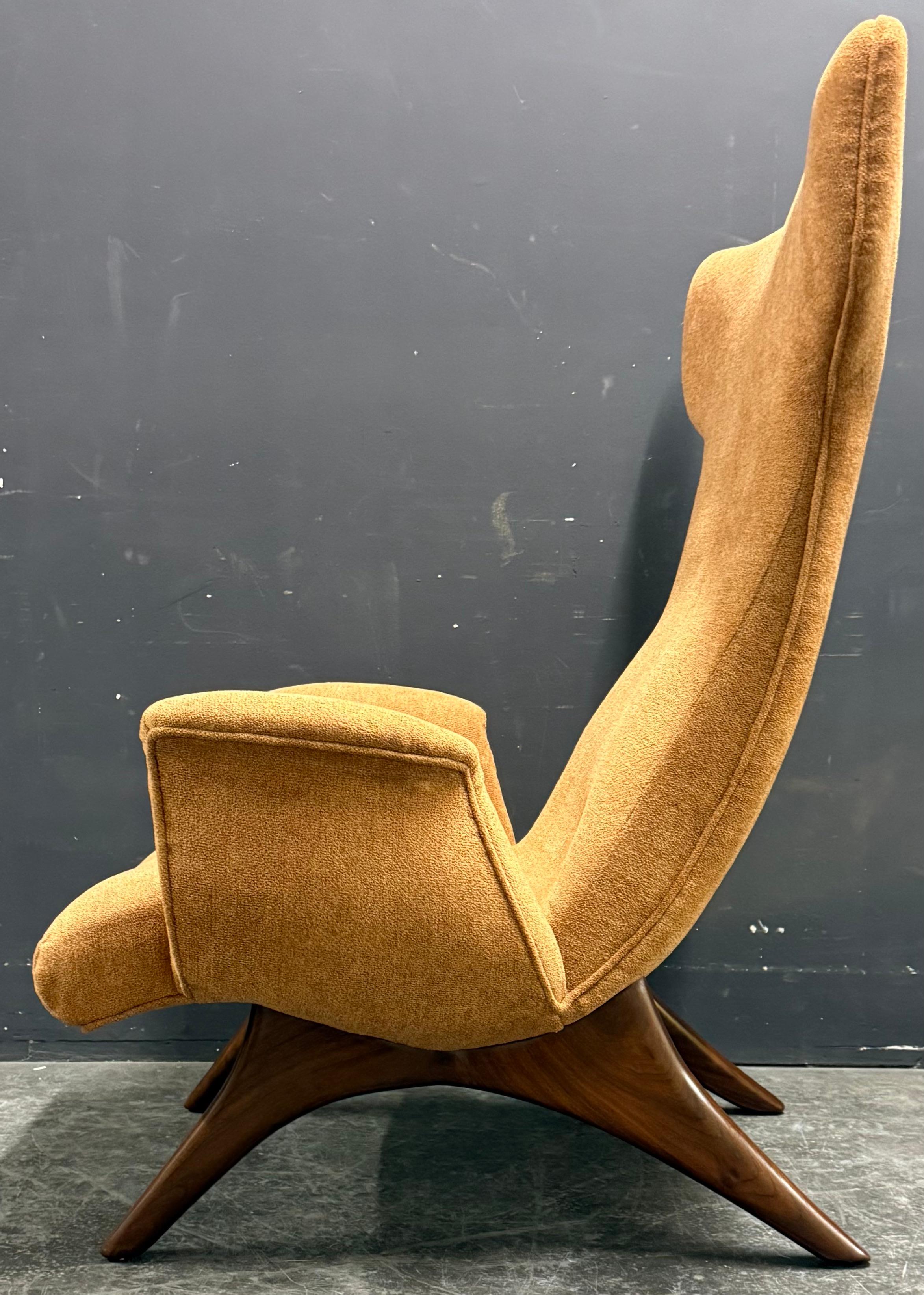 Rare and signed Ondine lounge chair by vladimir kagan 1