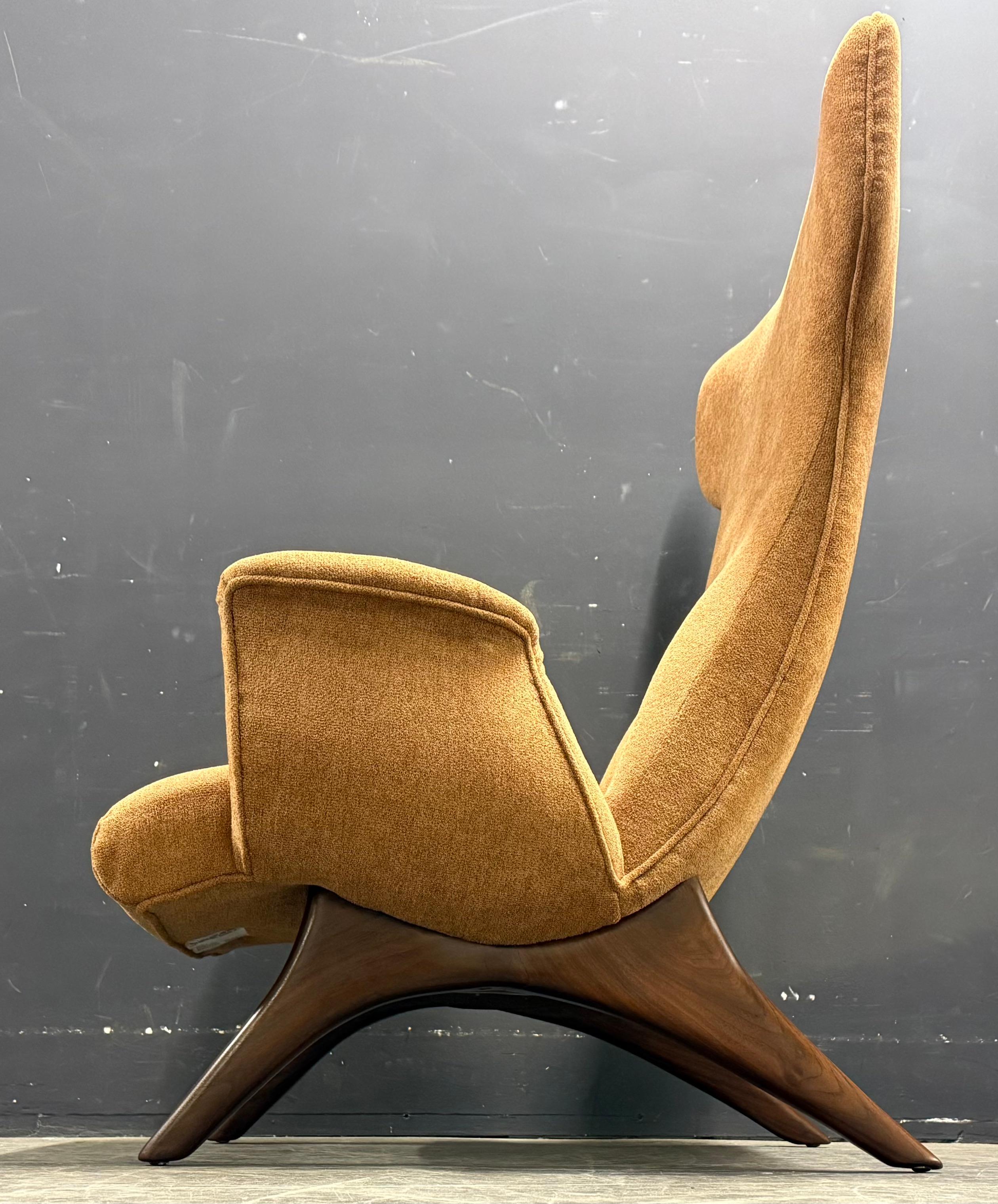 Rare and signed Ondine lounge chair by vladimir kagan 2