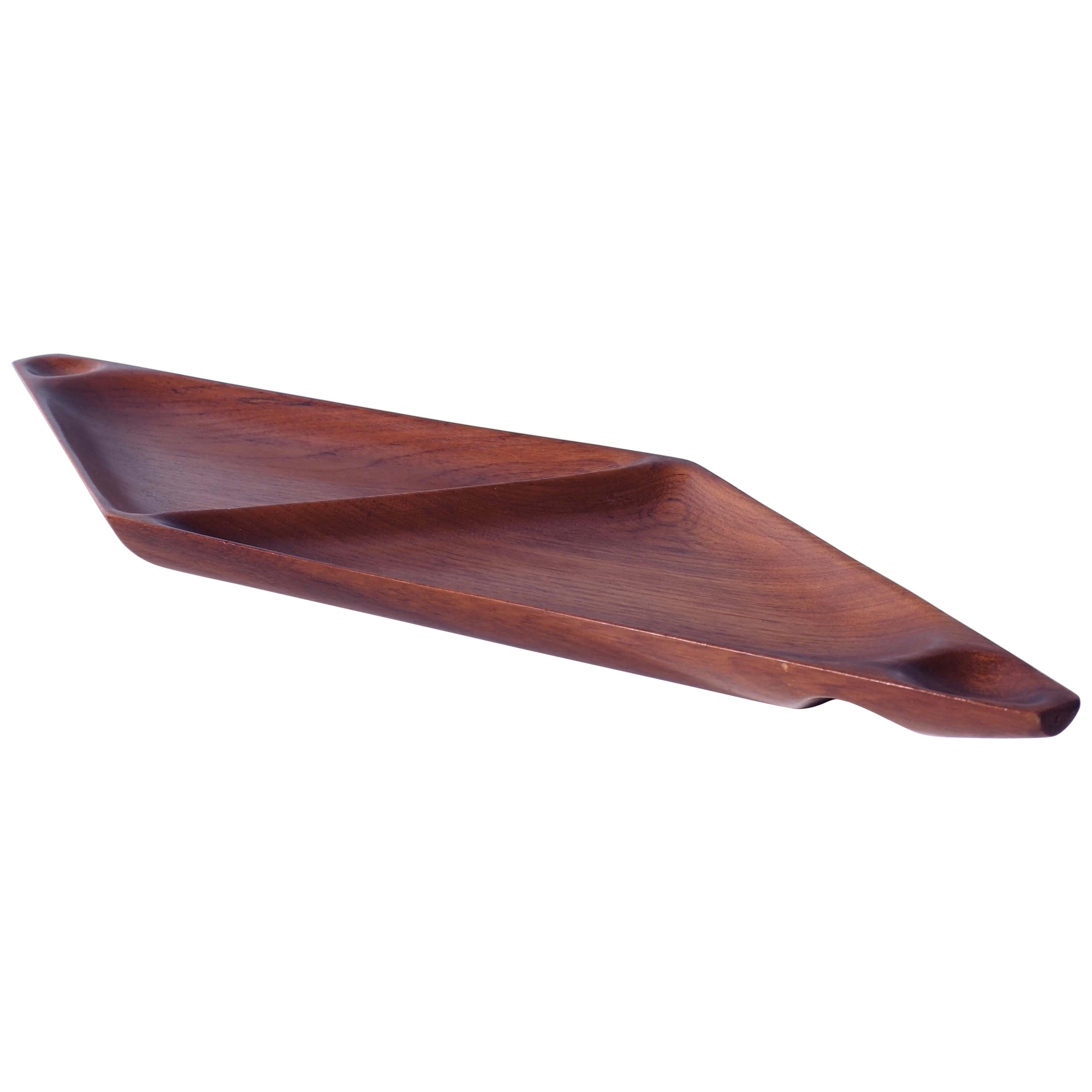 Rare and Solid Teak Tray by Sigvard Nilsson at Söwe For Sale