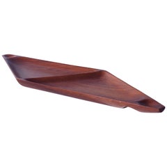 Retro Rare and Solid Teak Tray by Sigvard Nilsson at Söwe