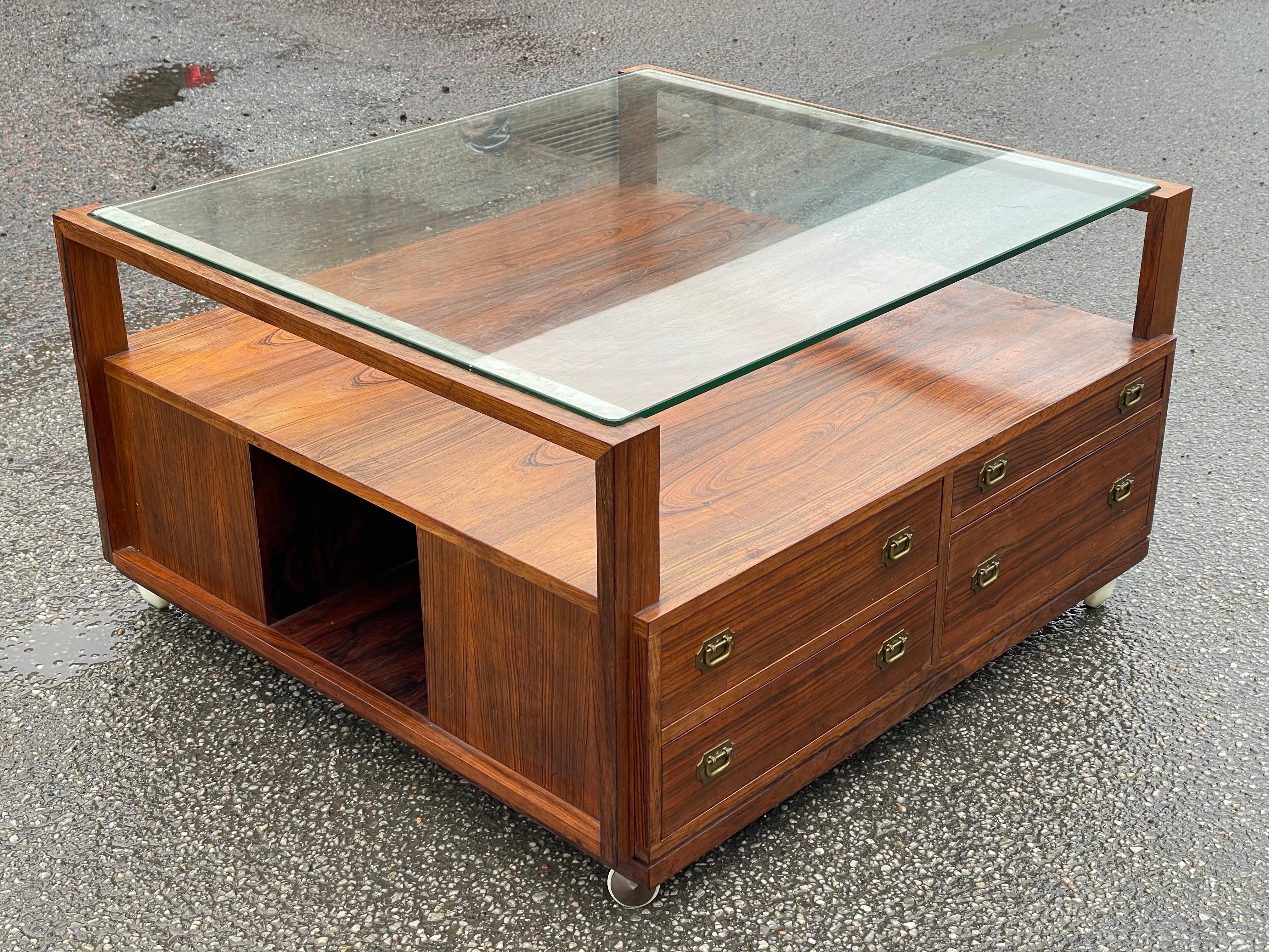 Wood Rare and special, Henning Korch 1960´s Mid Century Modern Danish sofa Table For Sale