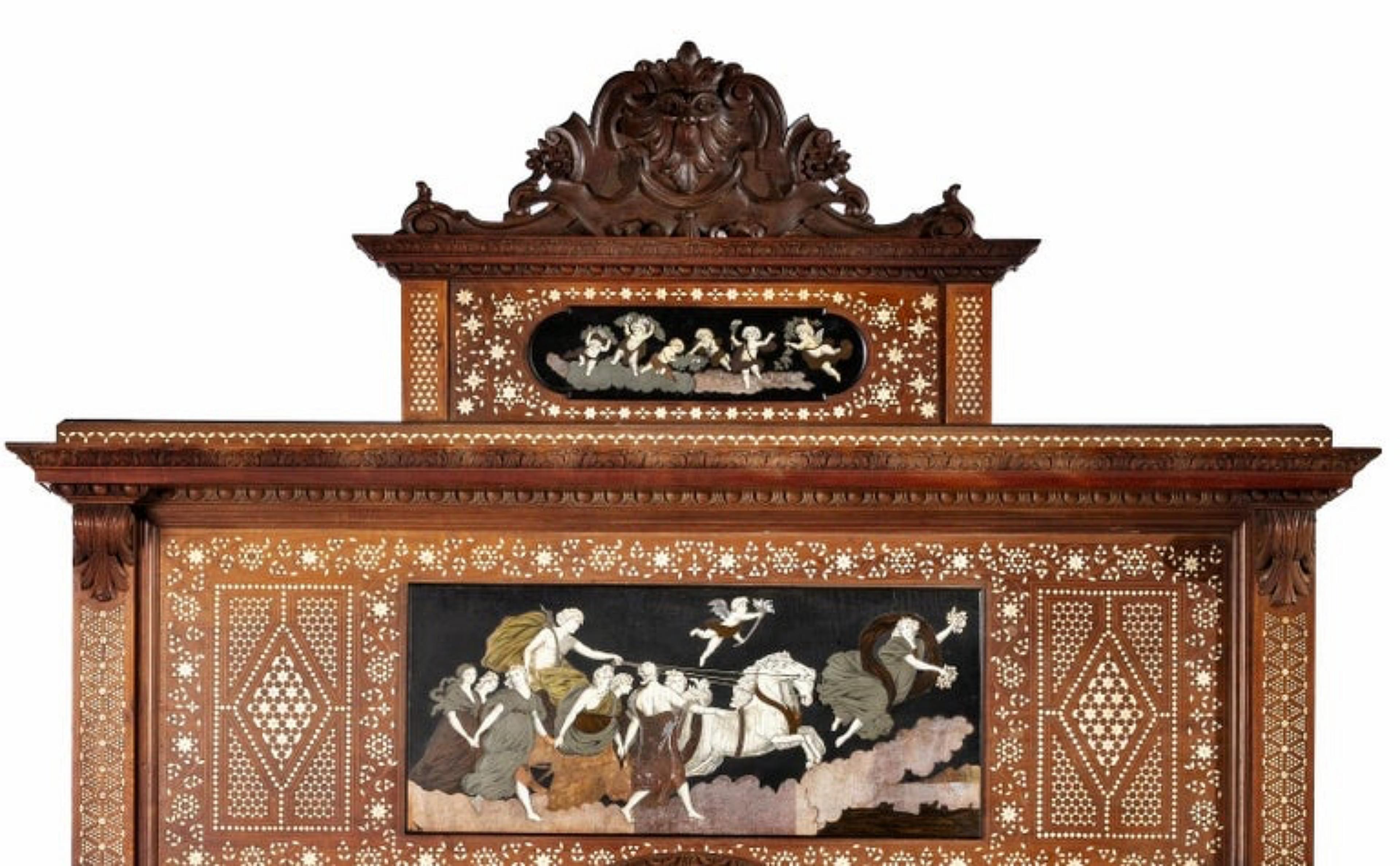 Seltenes und sehenswertes italienisches Bett aus dem 19. (19. Jahrhundert) im Angebot