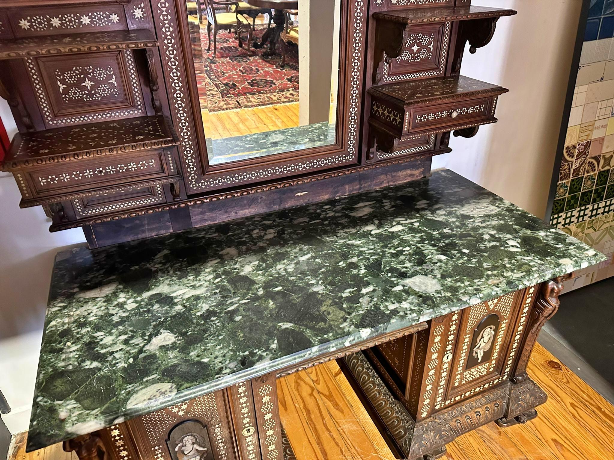 RARE AND SPECTACULAR 19th Century ITALIAN DRESSING FURNITURE For Sale 4