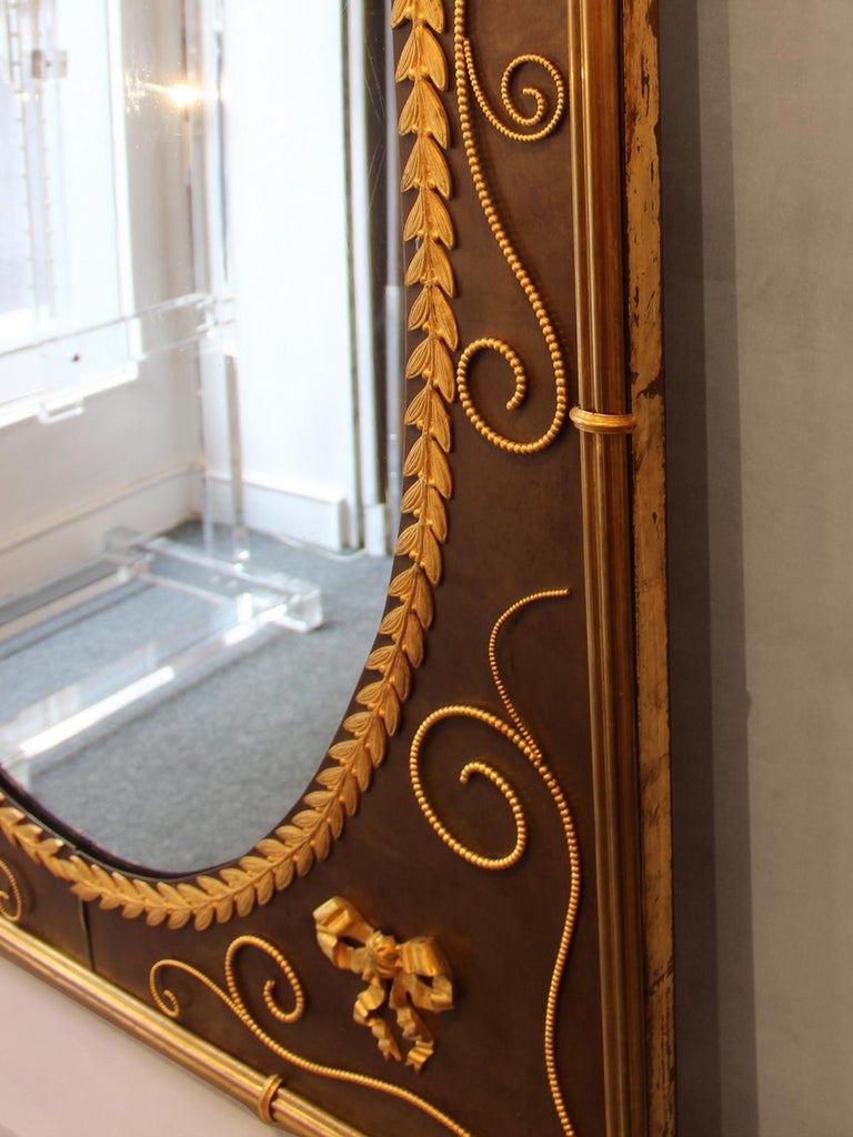 Gilt Rare and Spectacular Mirror in Louis XVI Style, France, circa 1880 For Sale
