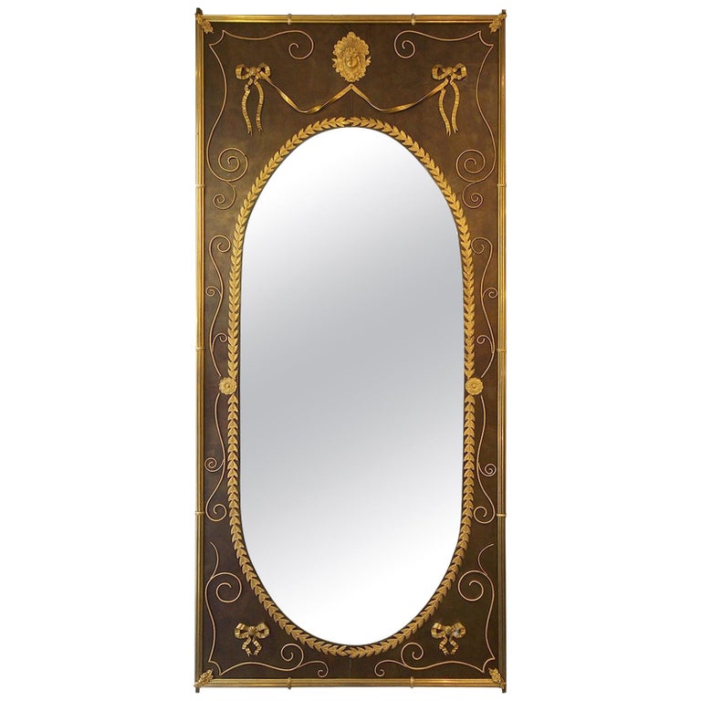 Rare and Spectacular Mirror in Louis XVI Style, France, circa 1880 For Sale