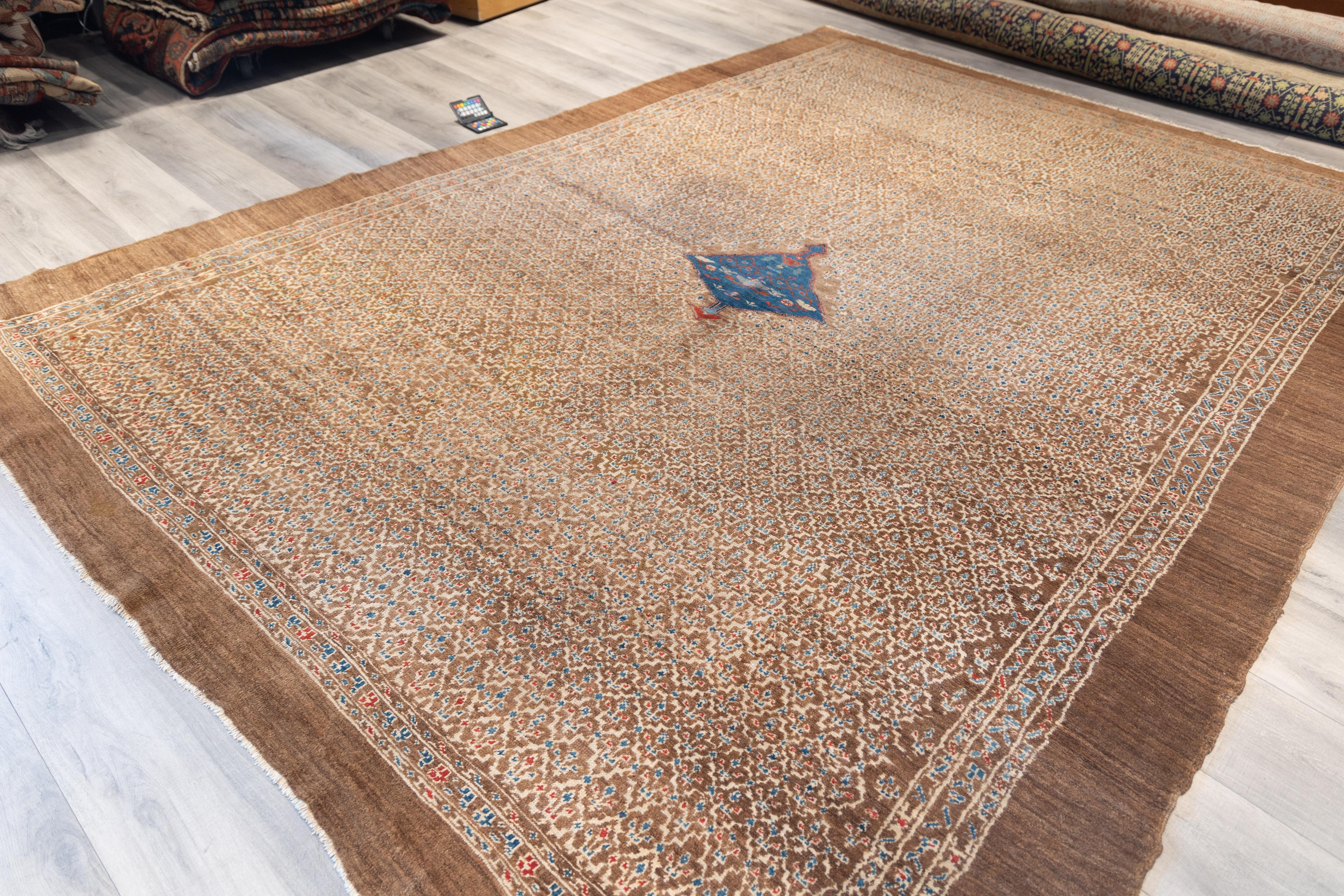 Persian Rare and stunning  19th cent. camel Bakhshaish rug For Sale