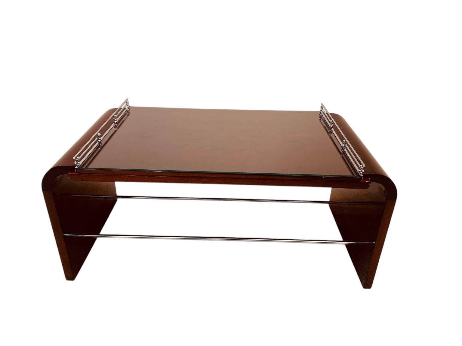Mid-20th Century Rare And Stunning Art Deco Burl Walnut Cocktail Table American 1930’s