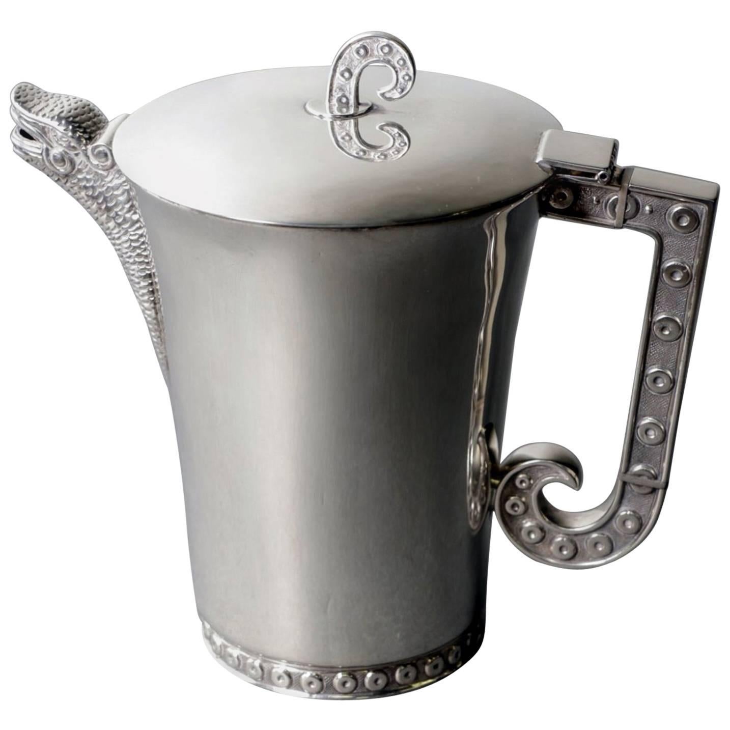 Rare and Stunning Sterling Silver Pitcher by Tane Orfebres