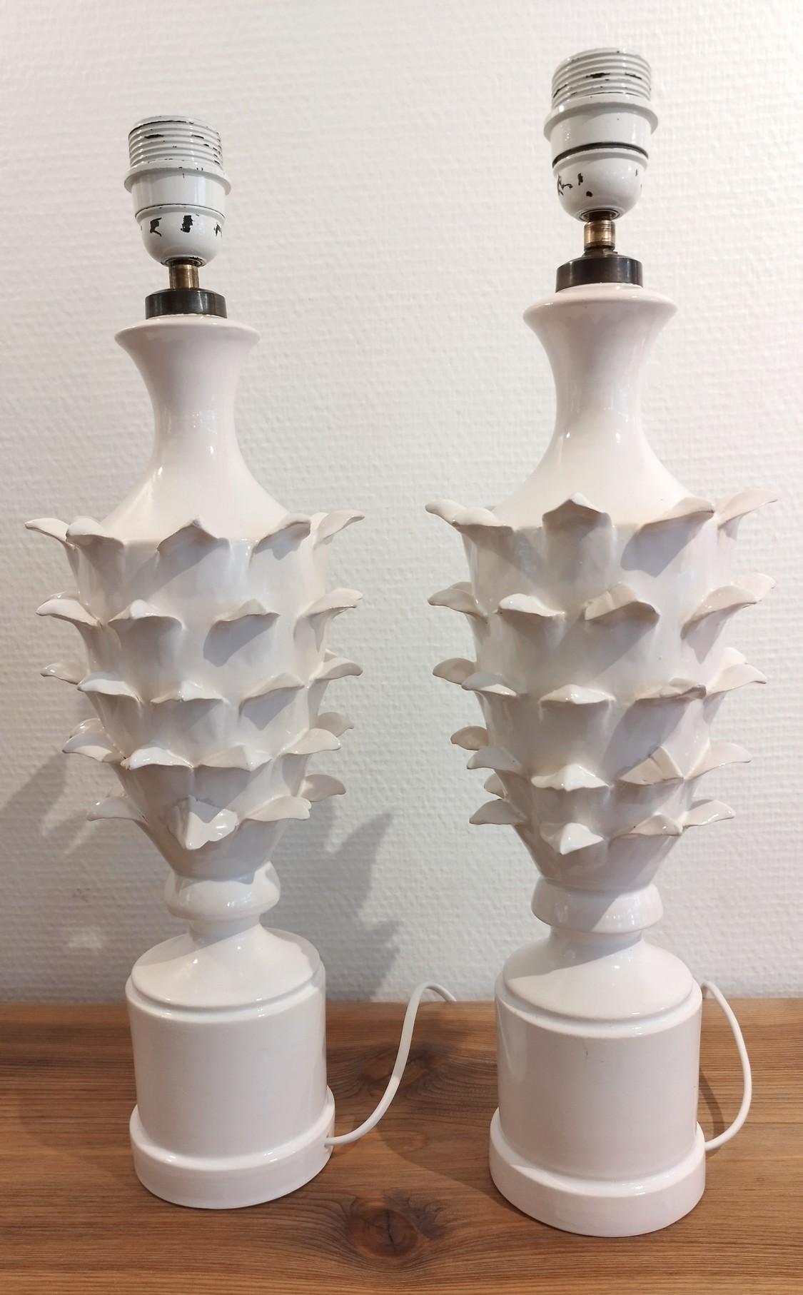 20th Century Rare and Superb Pair of Jean Roger Lamps, circa 1960-1970